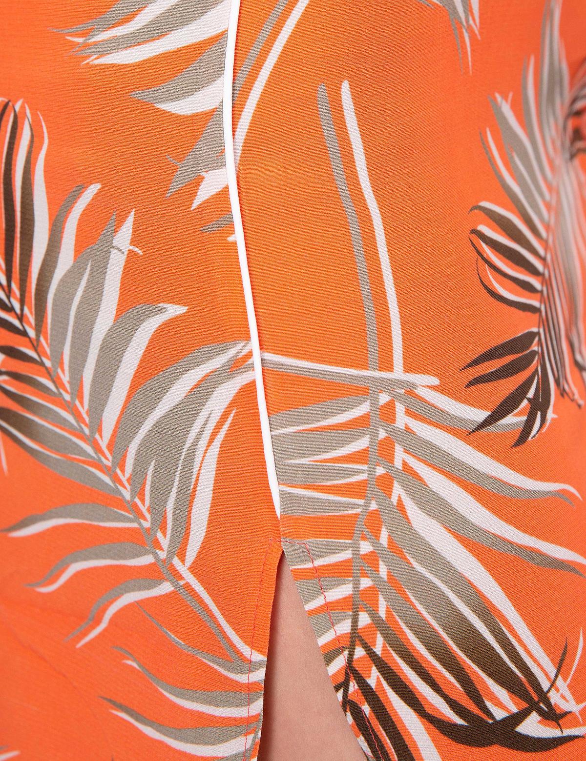 Nar Çiçeği Desenli Elbise - 50201930032