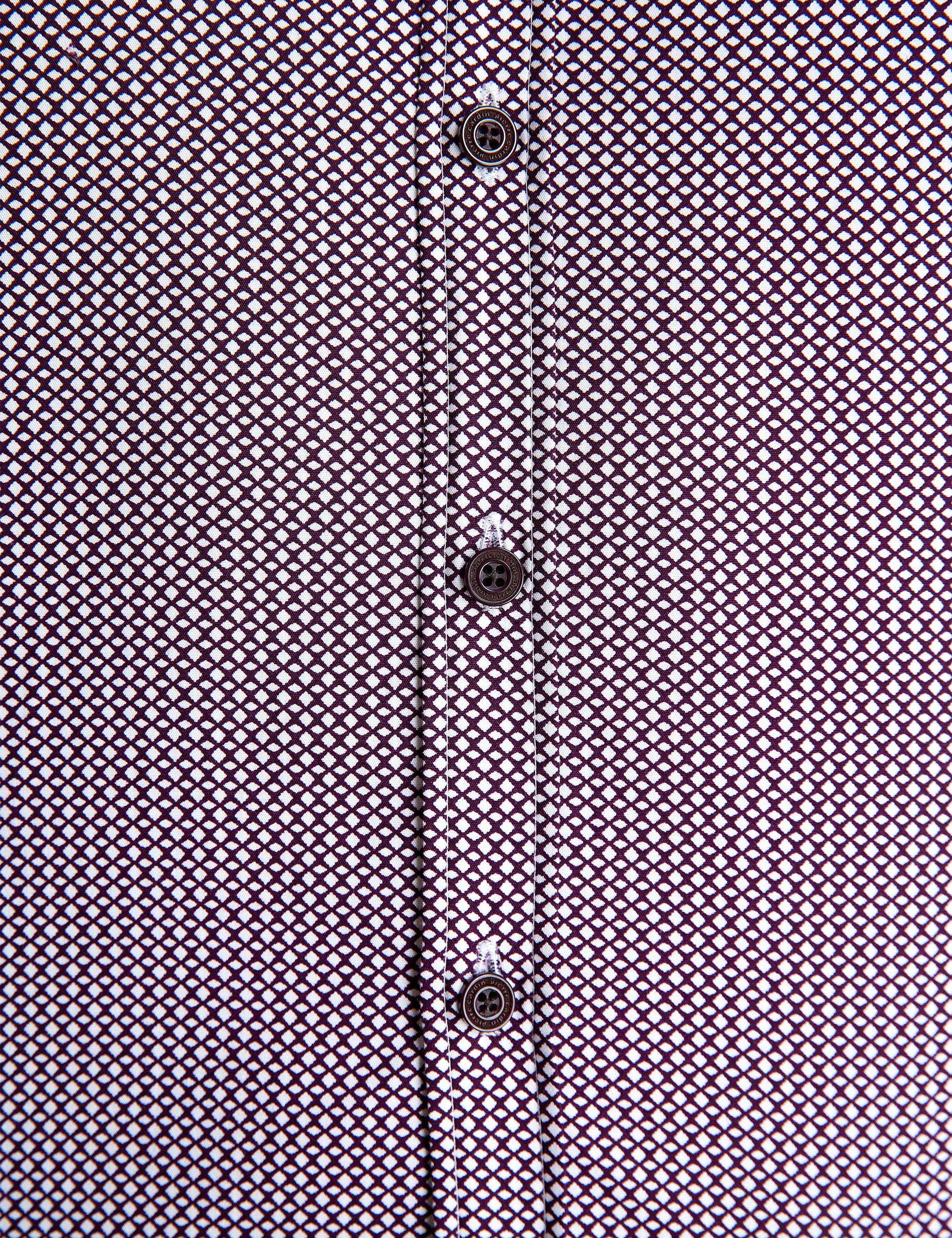 Bordo Slim Fit Gömlek