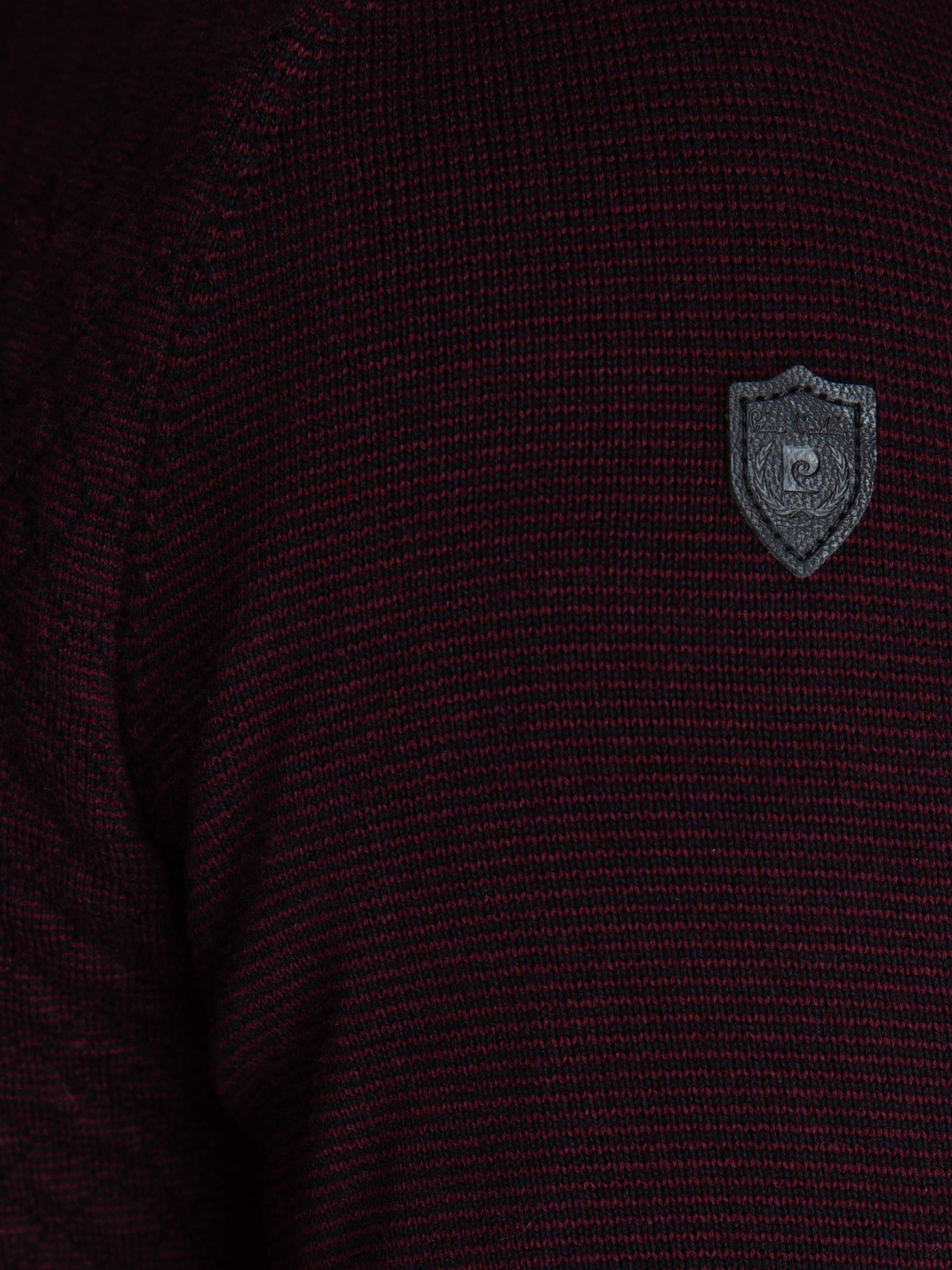 Bordo Slim Fit Triko Hırka - Image 5
