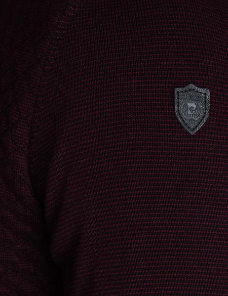 Bordo Slim Fit Triko Hırka - 50194129031