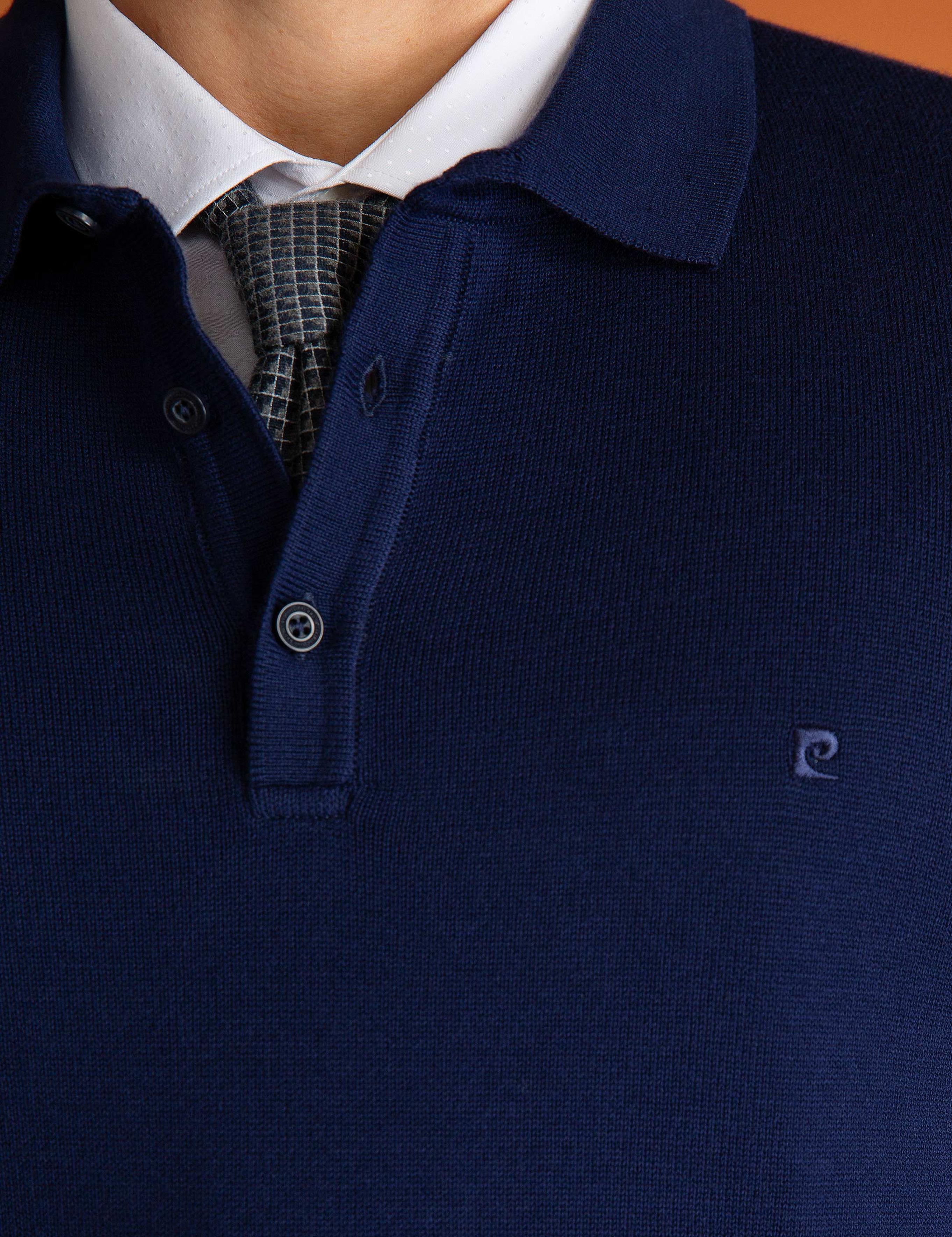 Lacivert Slim Fit Basic Kazak