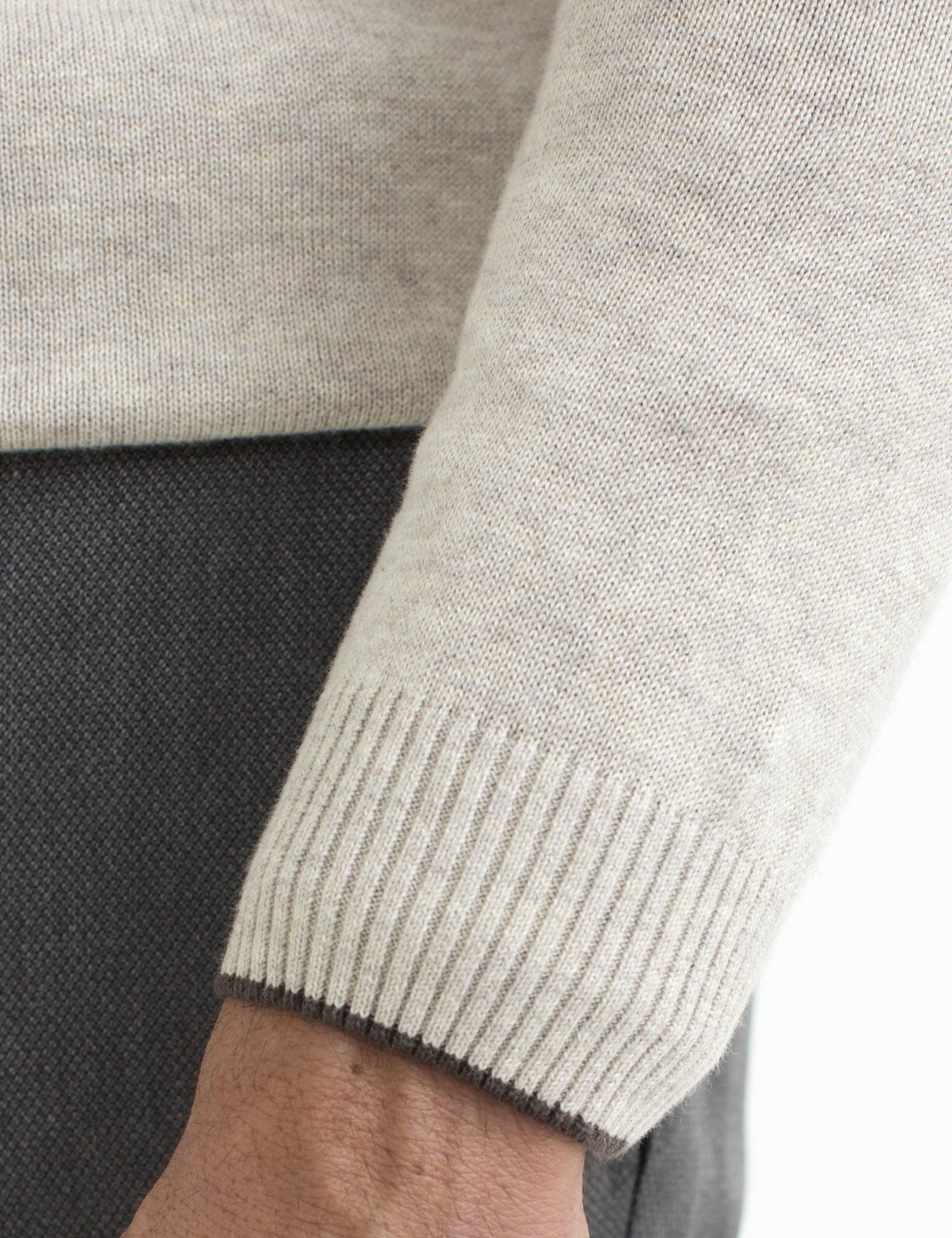 Bej Slim Fit Basic Kazak