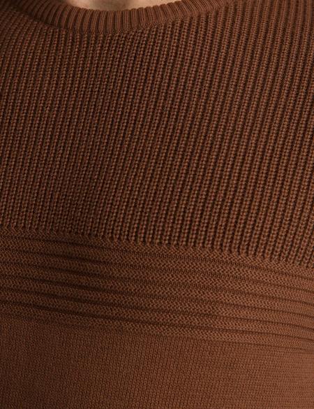 Turuncu Slim Fit Triko Kazak - 50193352043