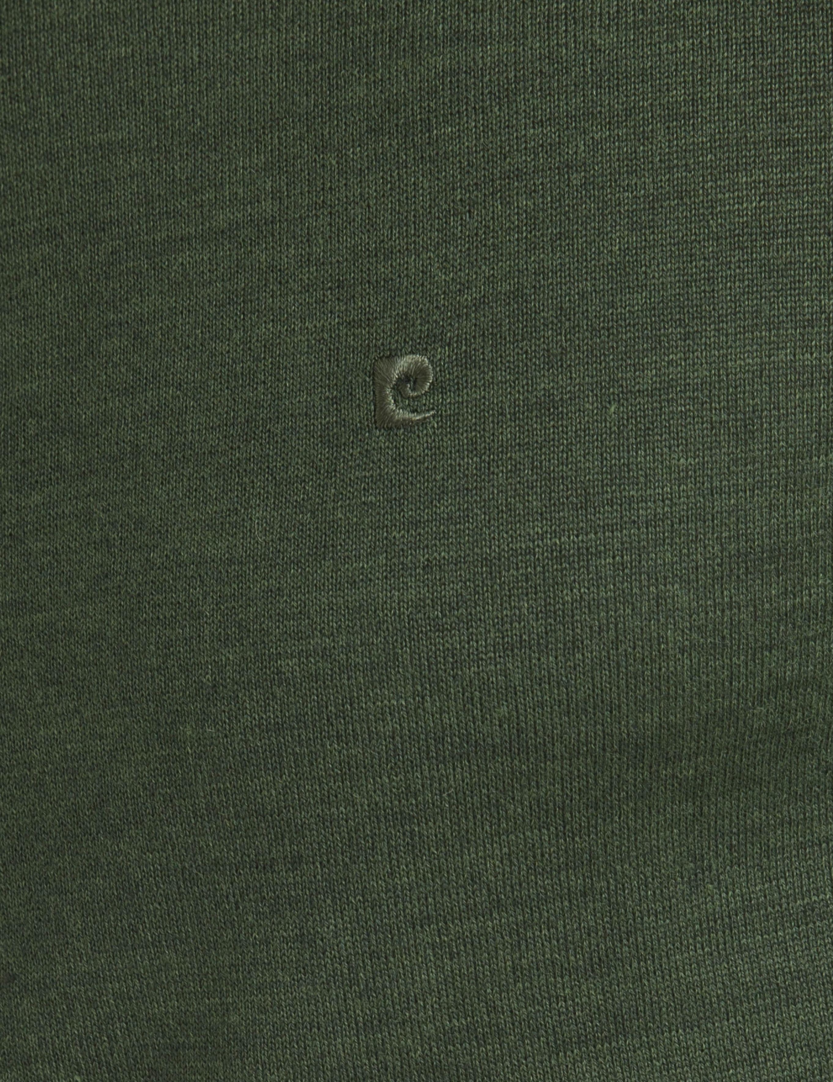 Yeşil Slim Fit Bisiklet Yaka Basic Triko Kazak