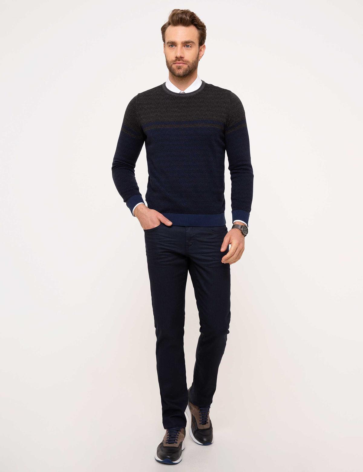 Lacivert Slim Fit Kazak - 50208709007