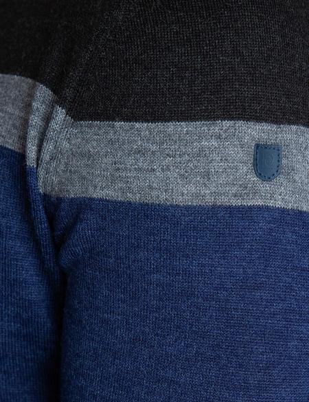 İndigo Slim Fit Bisiklet Yaka Triko Kazak - 50193393043