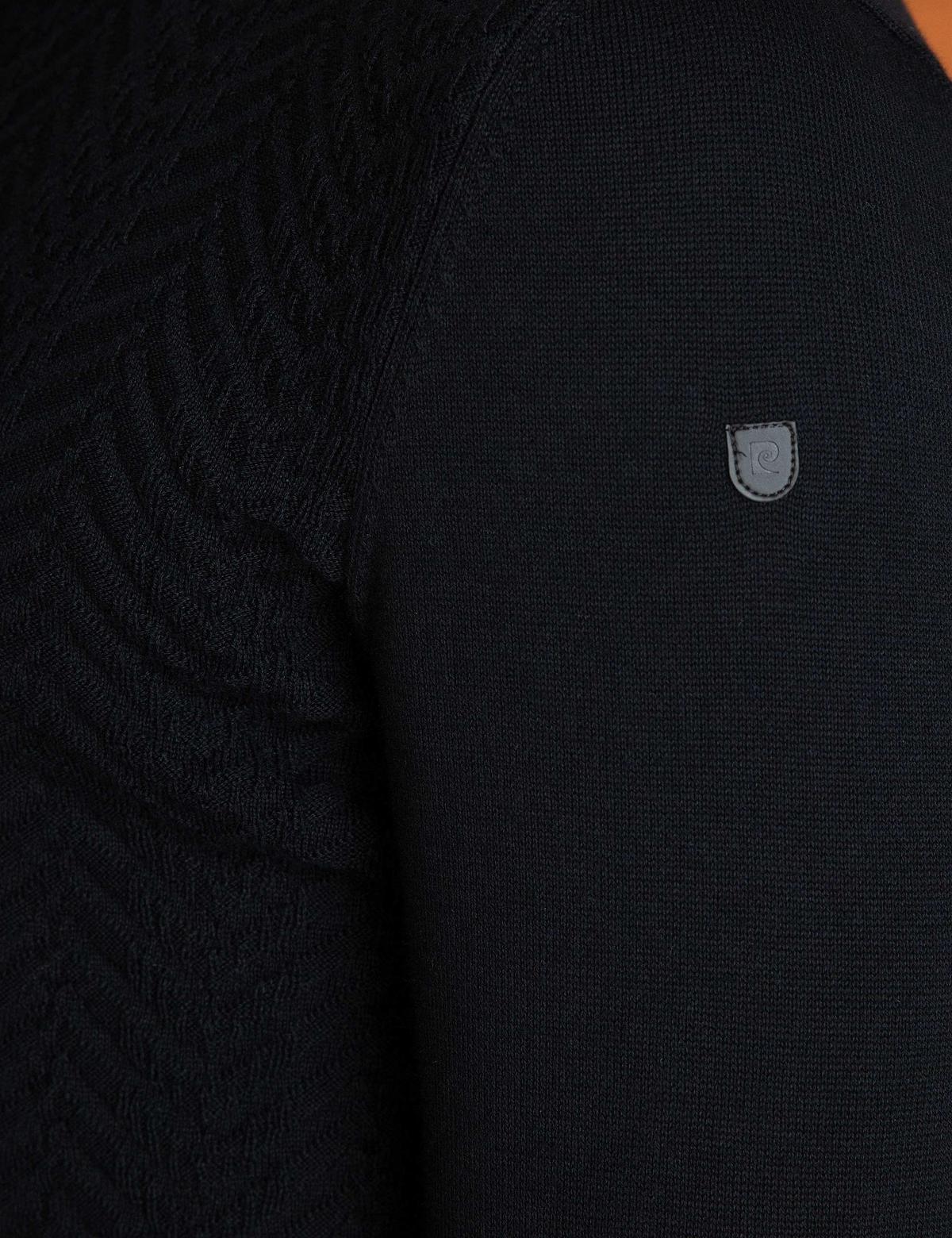 Siyah Slim Fit Kazak - 50193398053