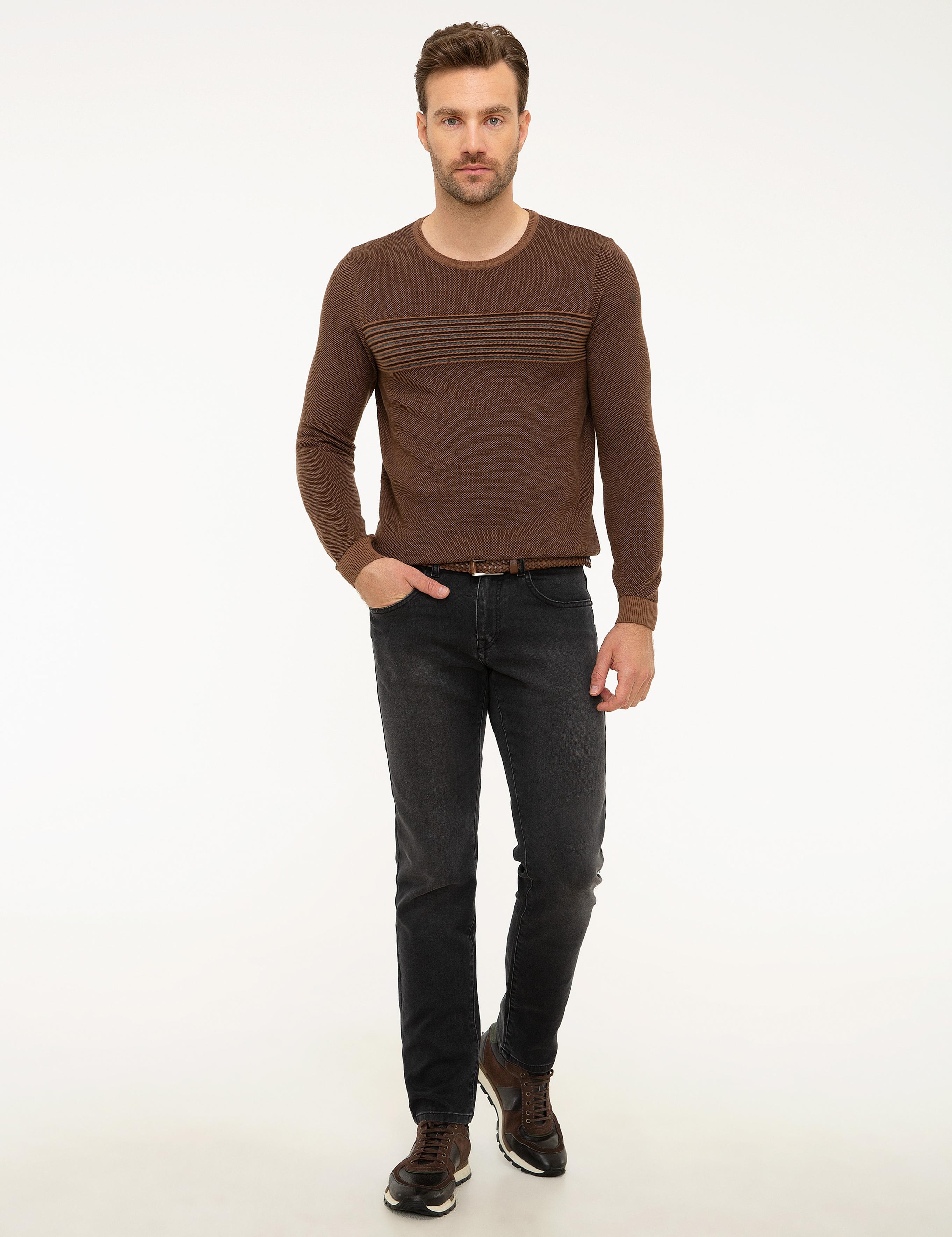 Camel Slim Fit Triko Kazak