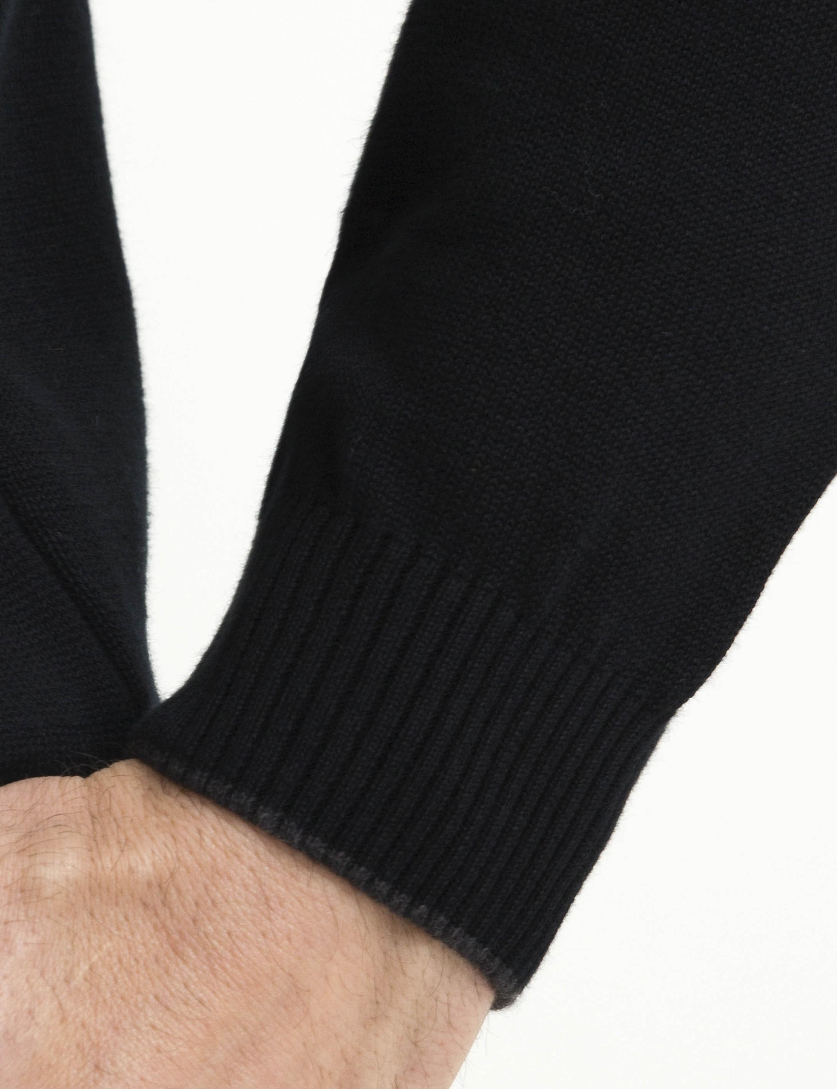 Siyah Slim Fit V Yaka Basic Triko Kazak