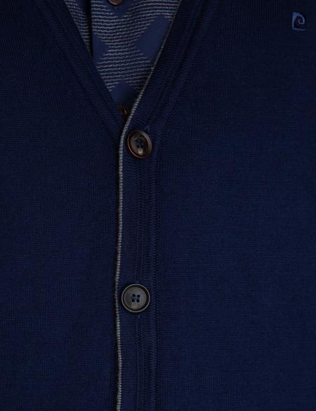 Lacivert Slim Fit Basic Triko Hırka - 50194206033