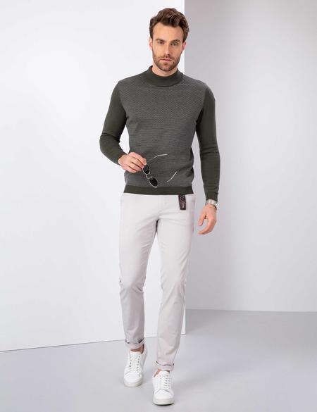 Haki Slim Fit Triko Kazak - 50208710026