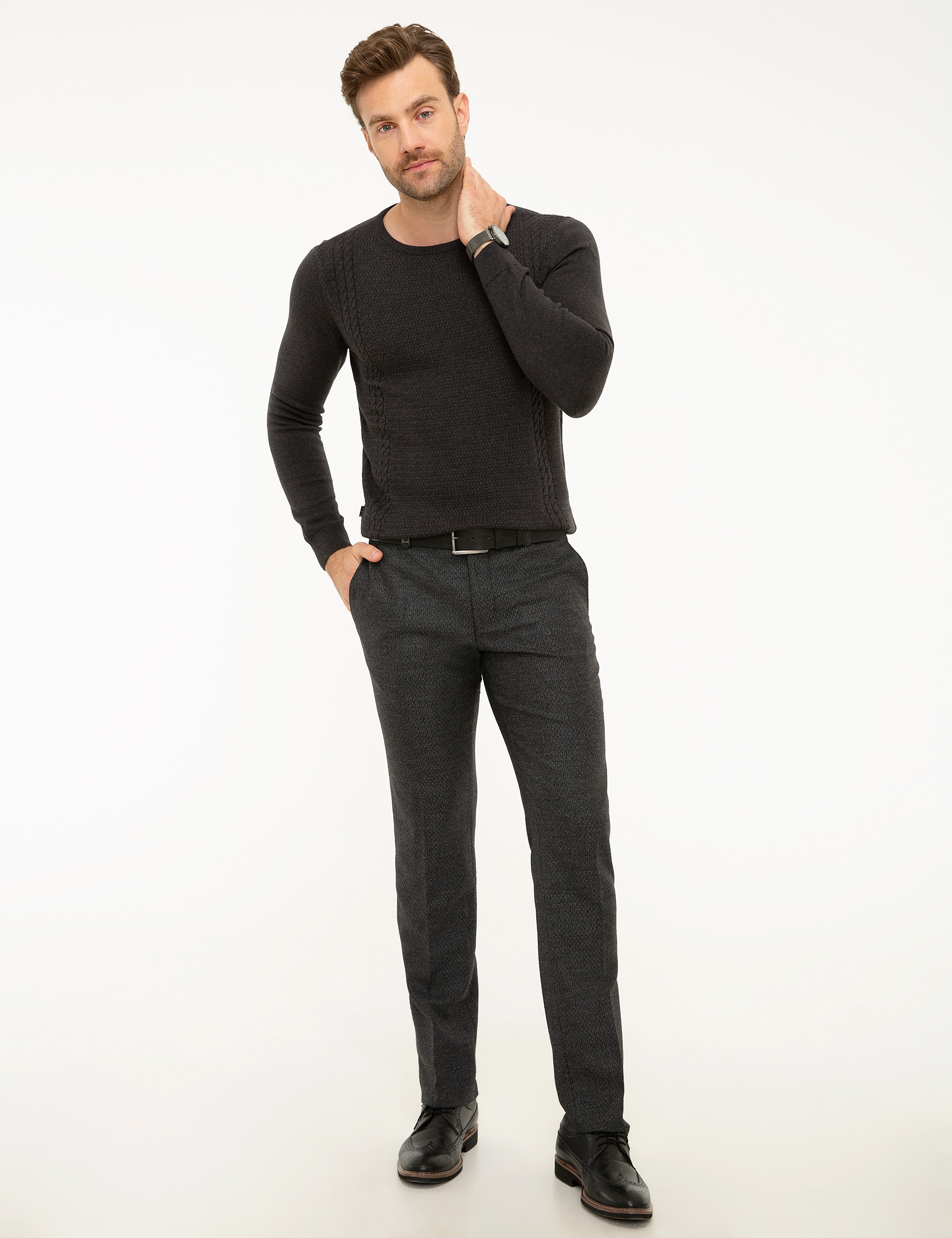 Gri Triko Kazak - 50175302053