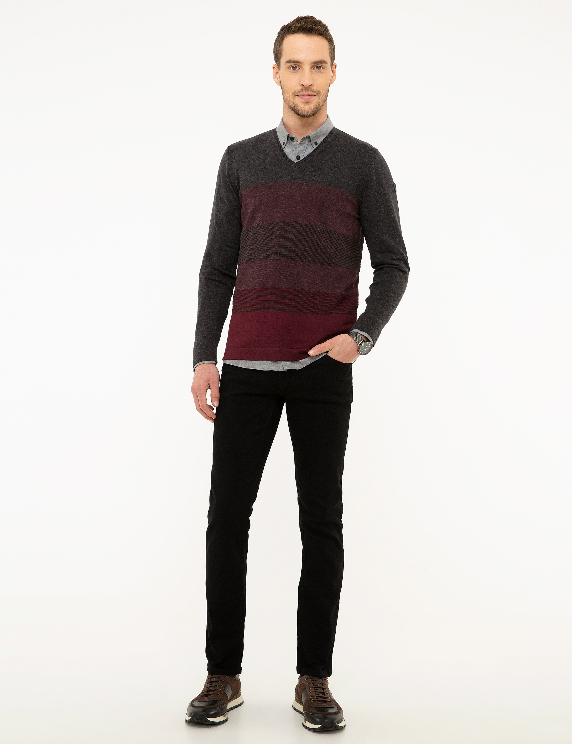 Gri Triko Kazak - 50175319053