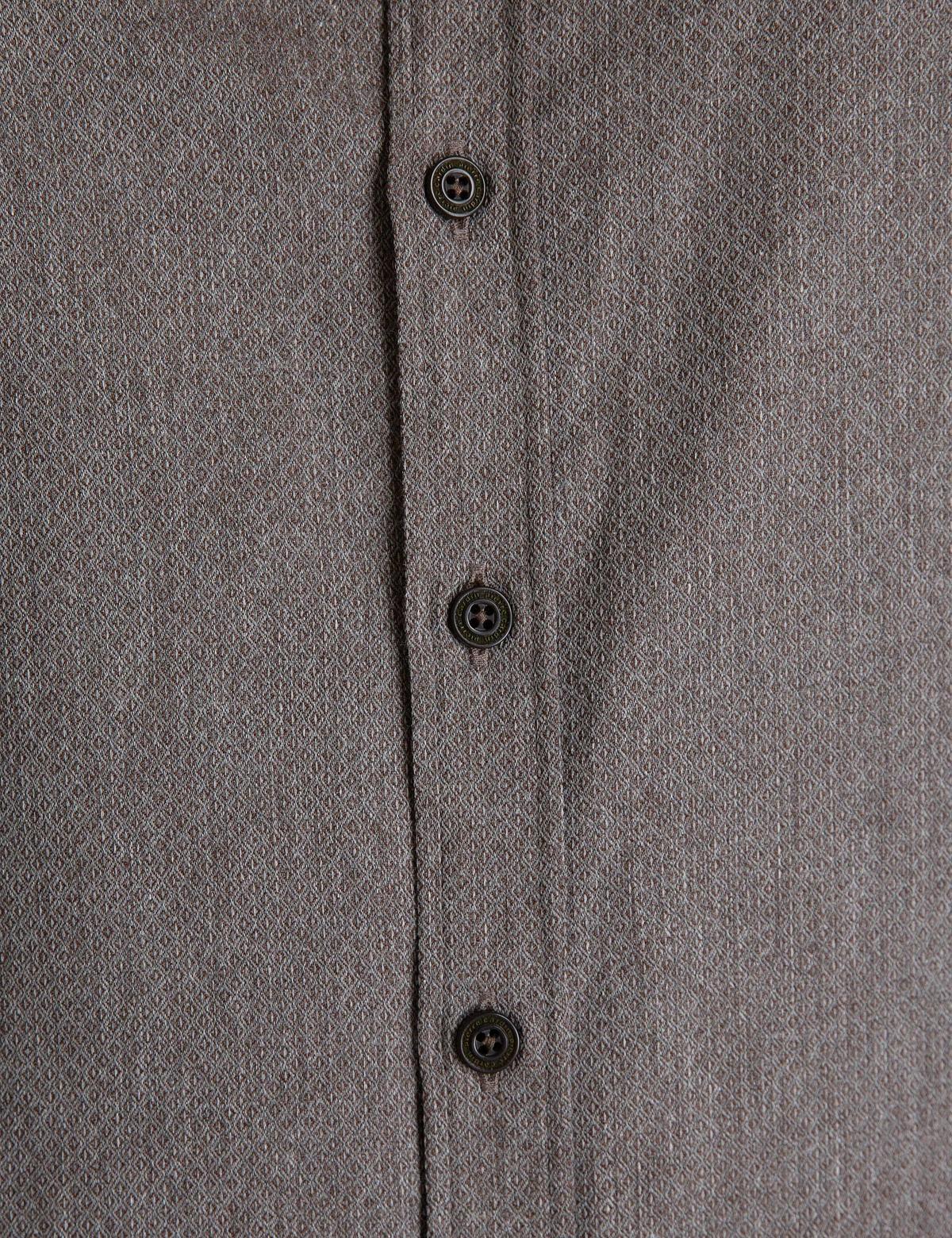 Kahverengi Slim Fit Gömlek - 50193963010