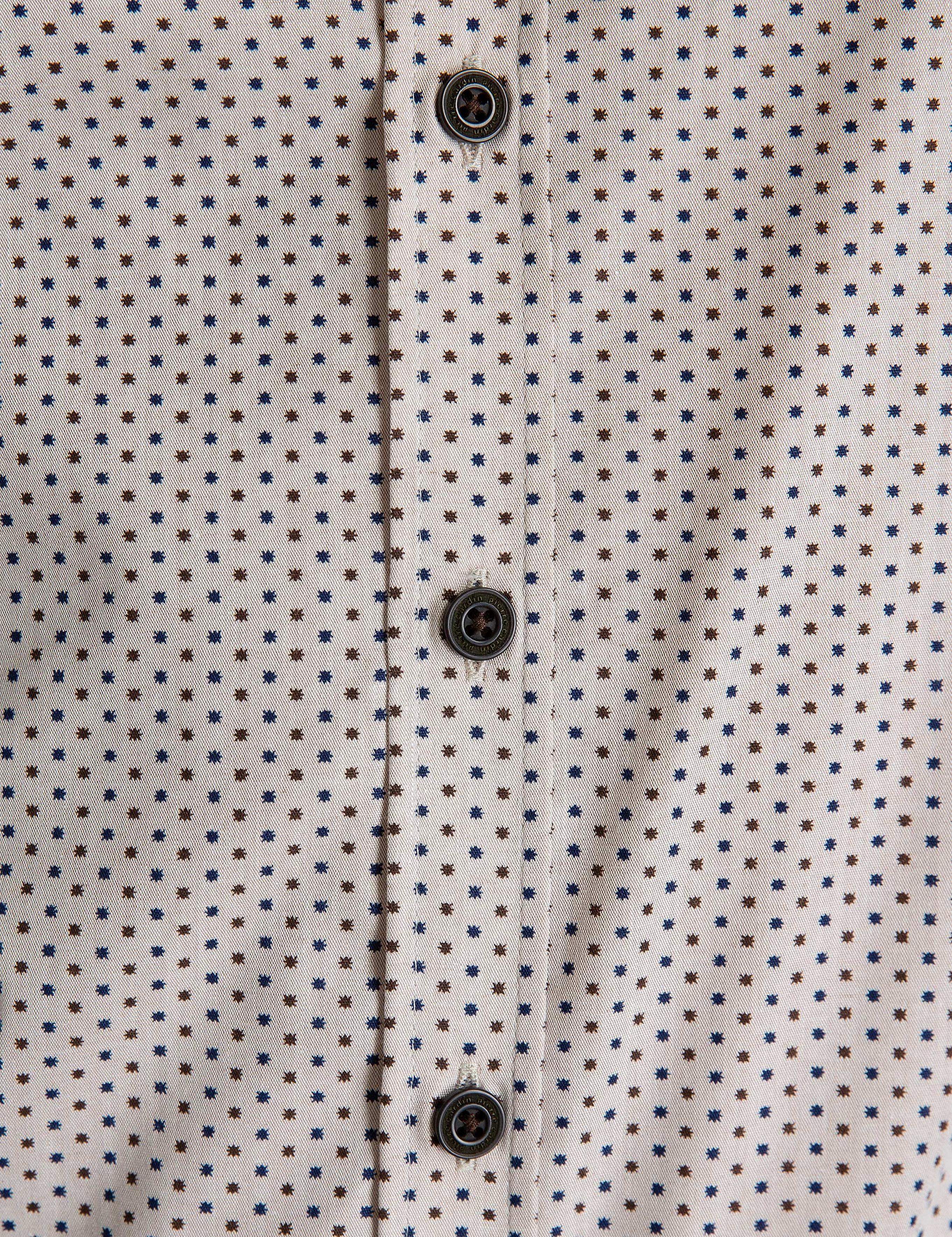 Bej Slim Fit Uzun Kollu Gömlek