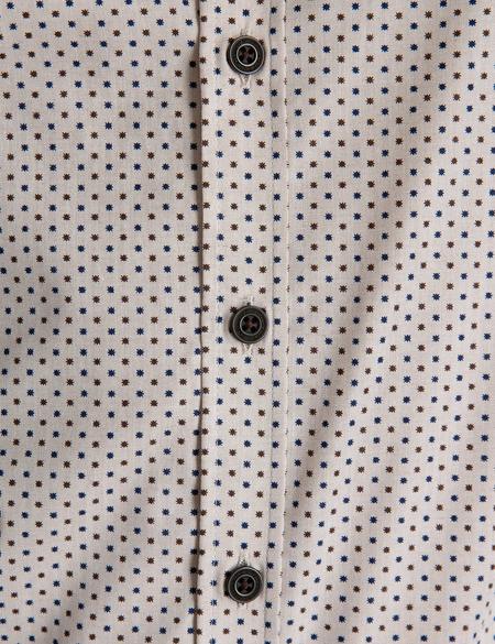 Bej Slim Fit Uzun Kollu Gömlek - 50194626003