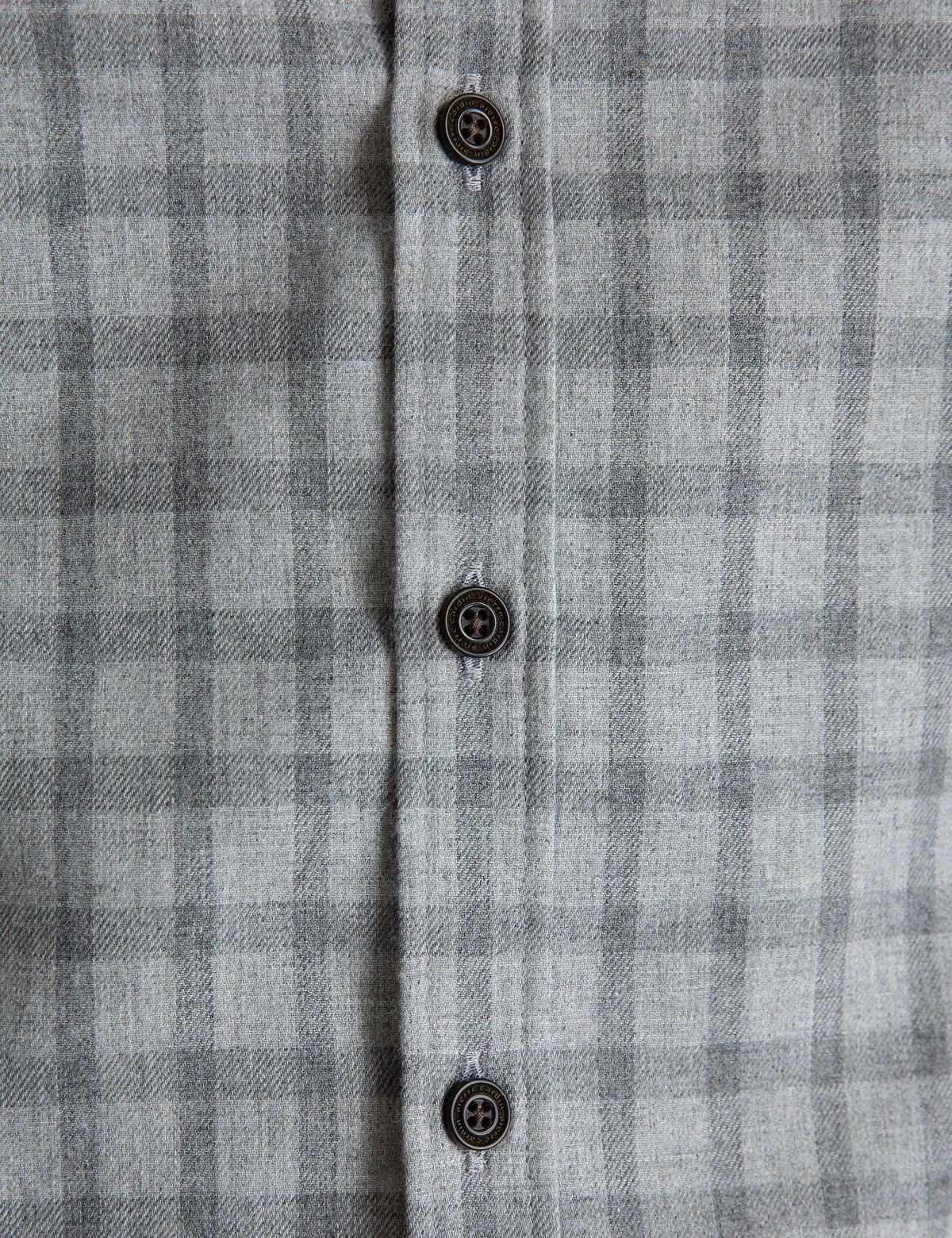 Açık Gri Slim Fit Gömlek - 50193965002