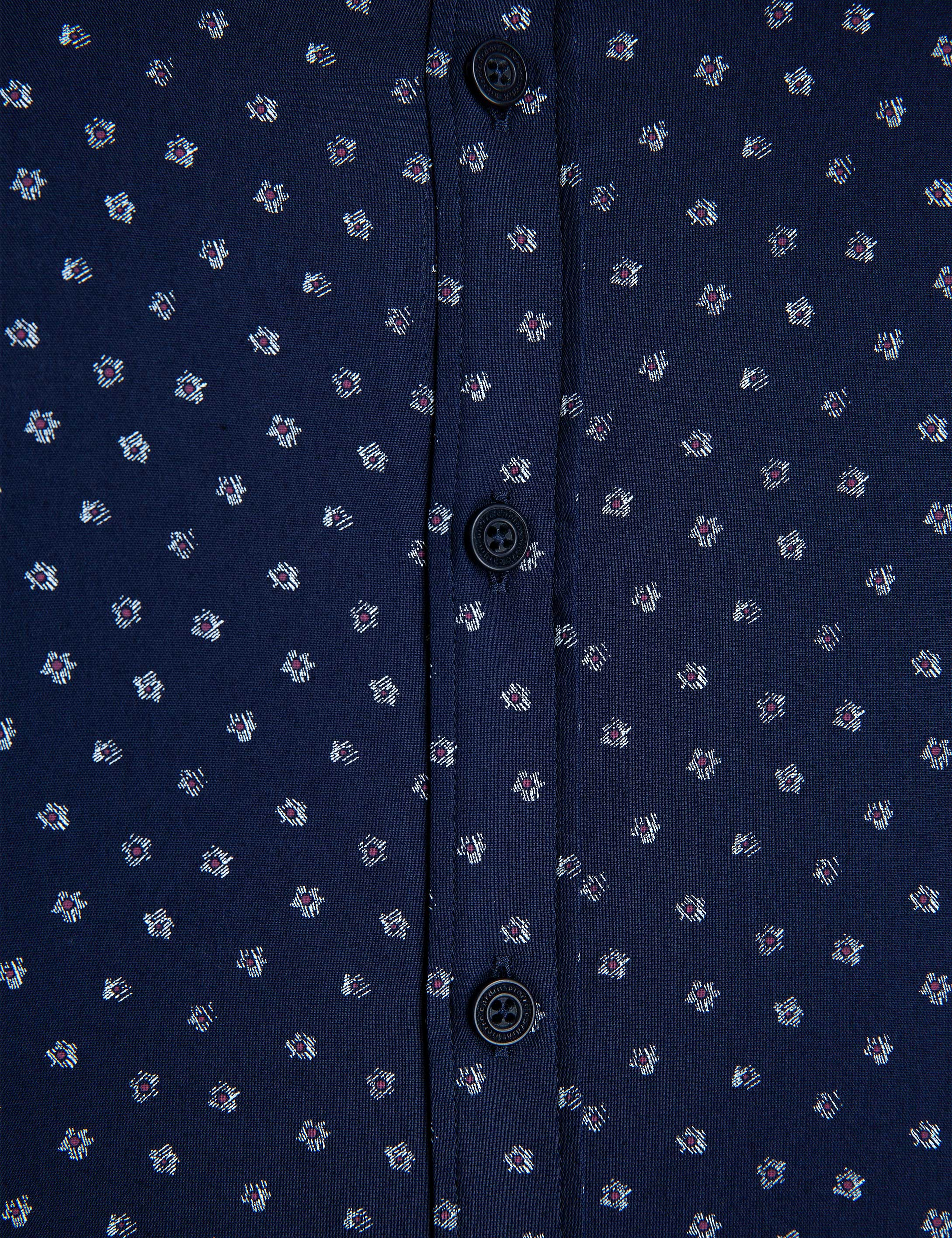 Lacivert Slim Fit Gömlek - Image 5
