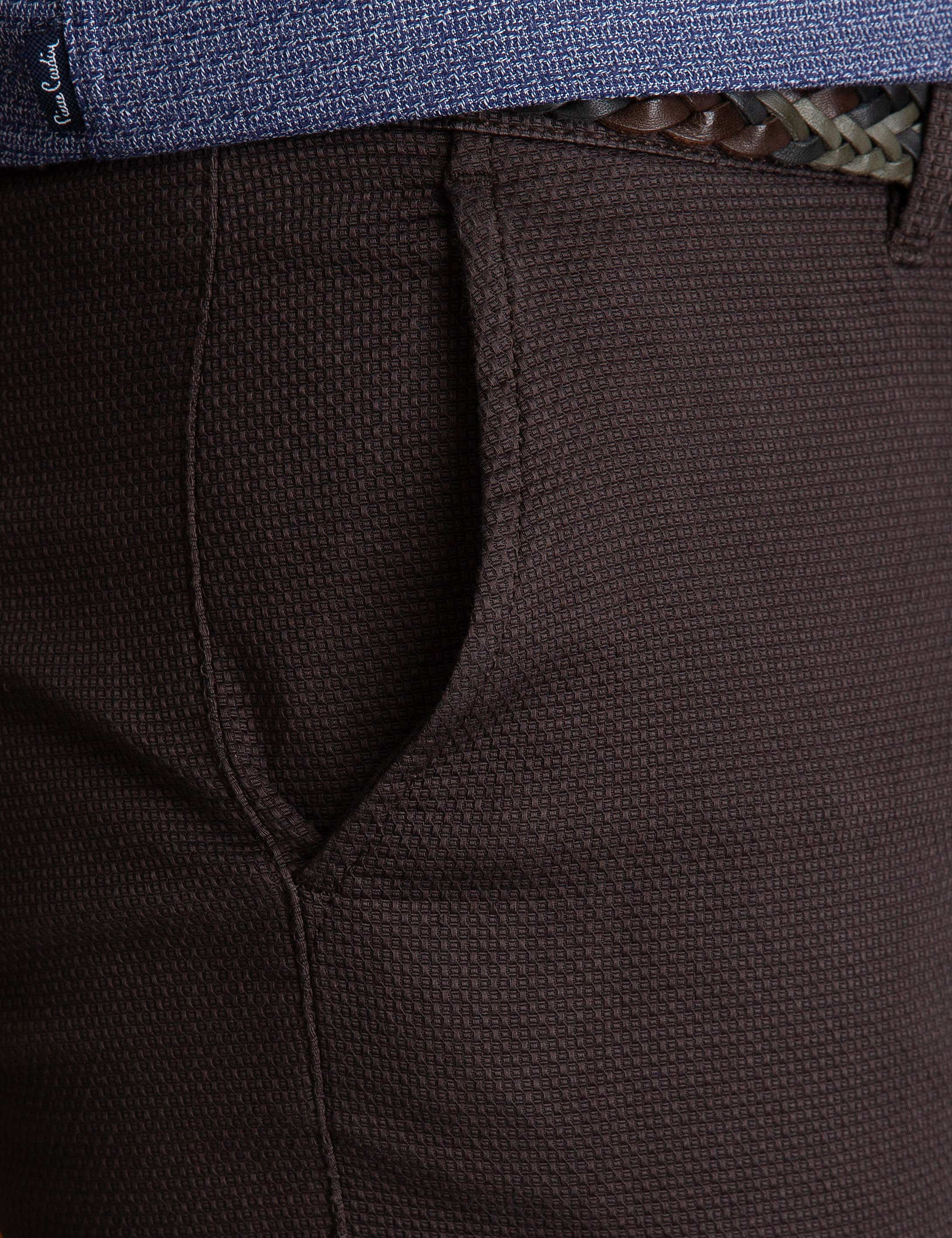 Kahverengi Slim Fit Chino Pantolon - Image 5
