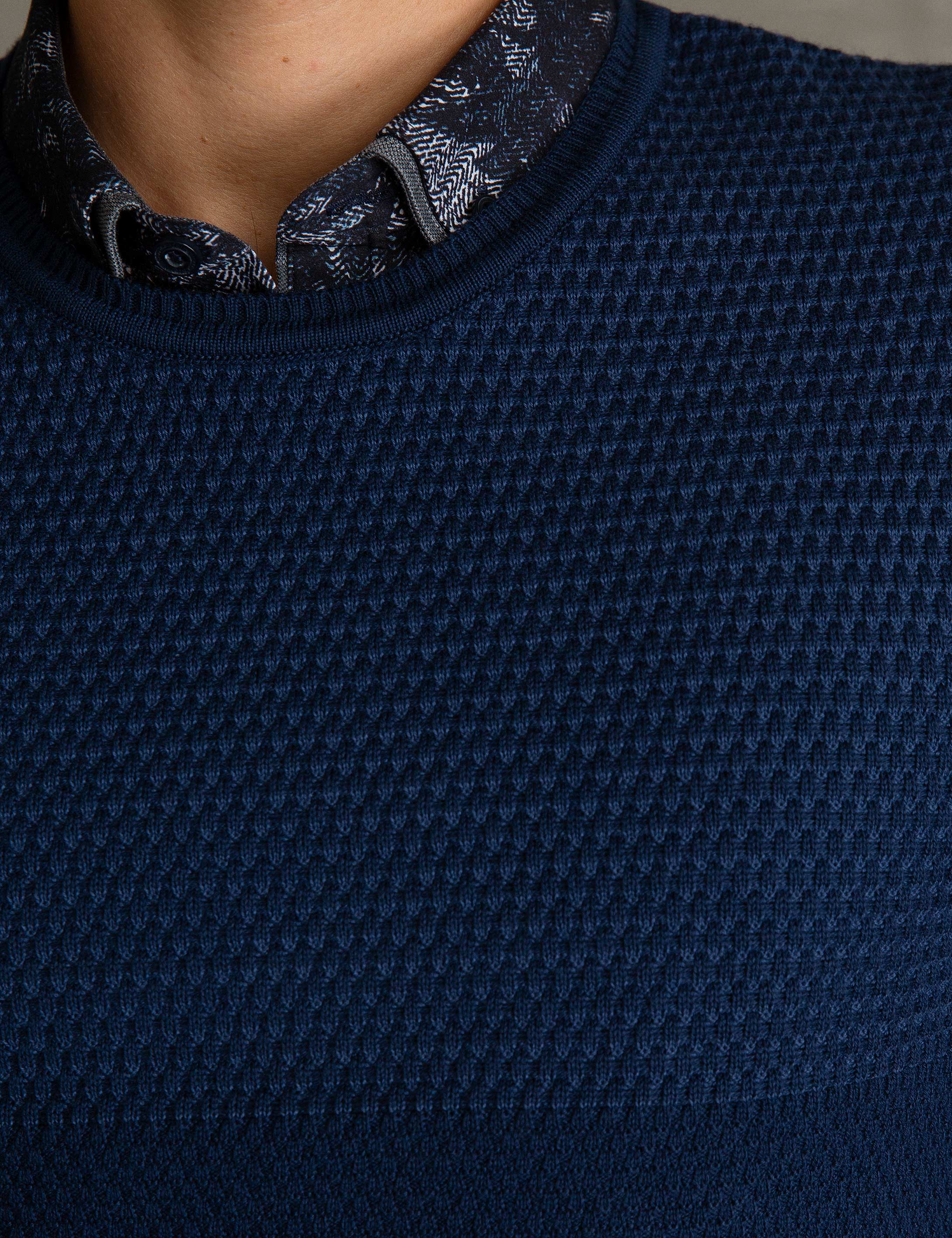 Lacivert Slim Fit Kazak