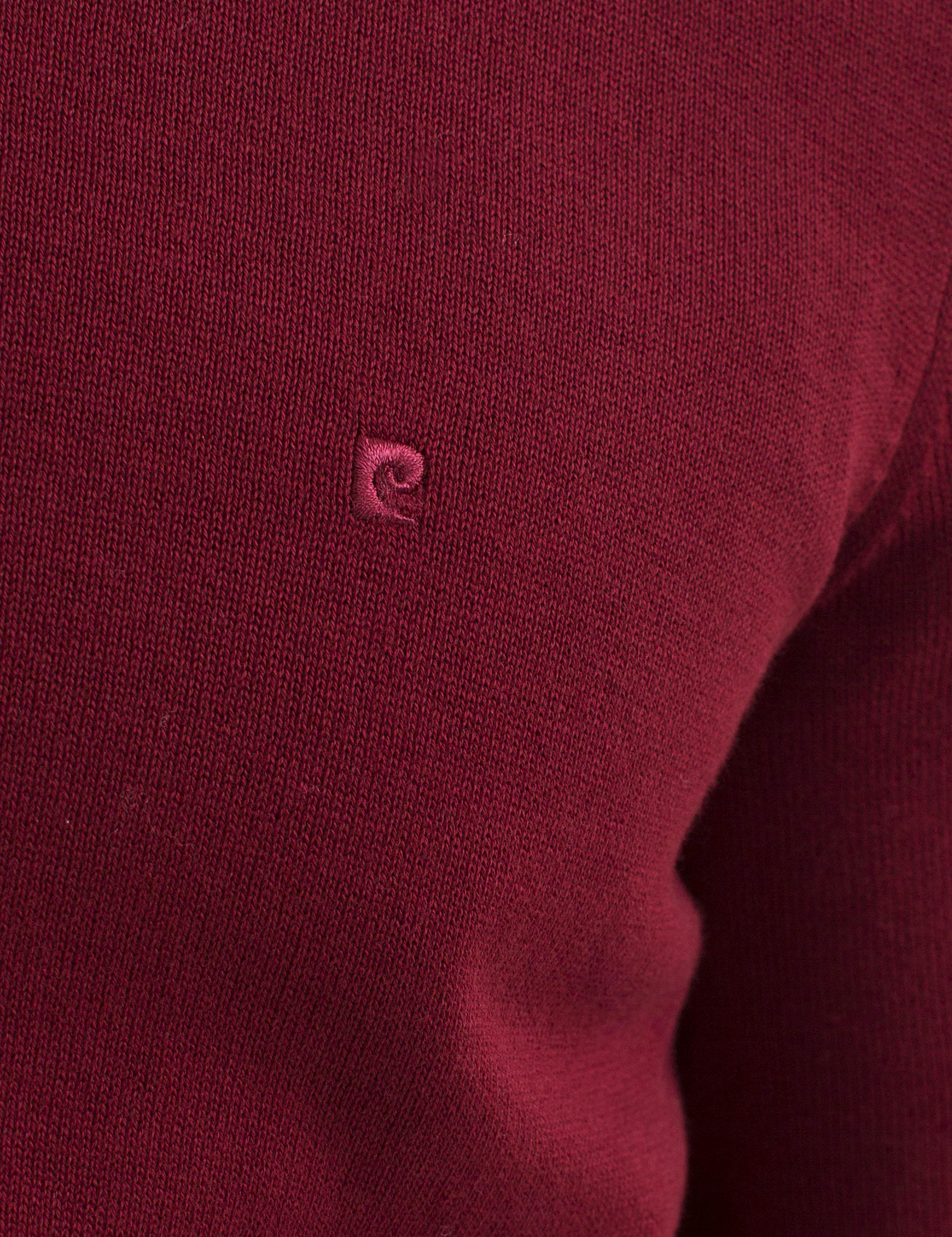 Kırmızı Slim Fit Bisiklet Yaka Basic Triko Kazak