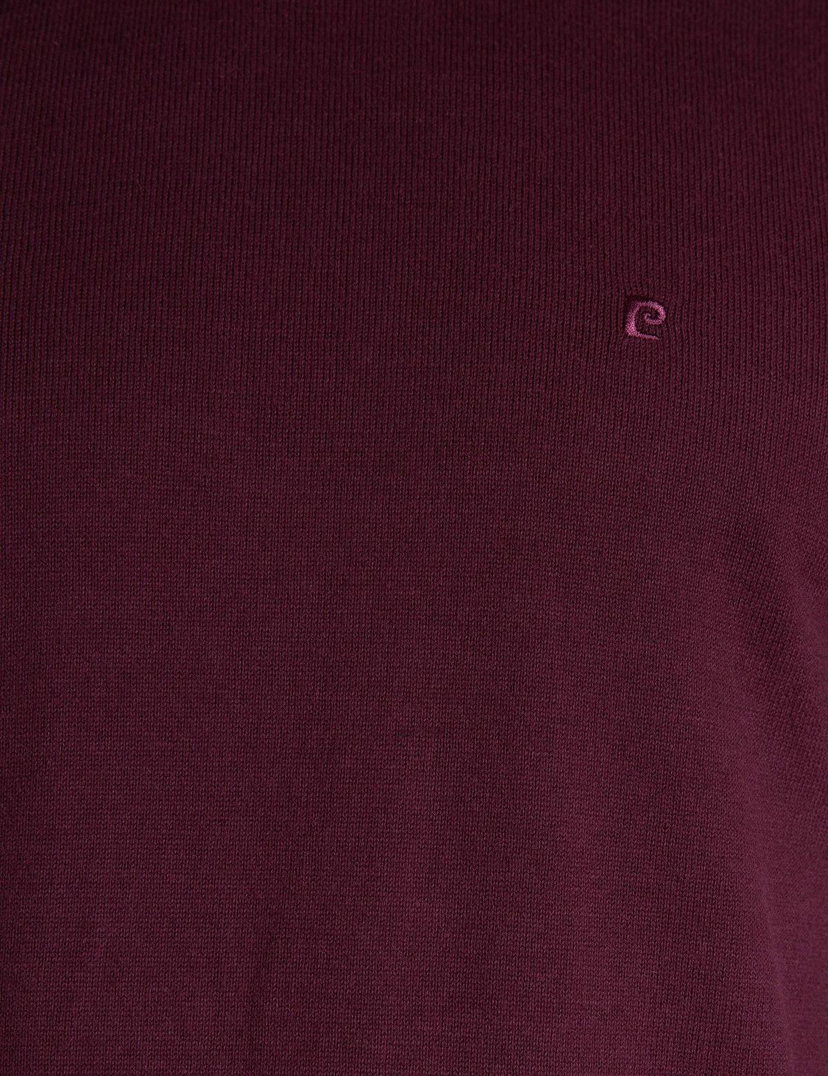 Bordo Slim Fit Basic Triko Kazak - 50194204123