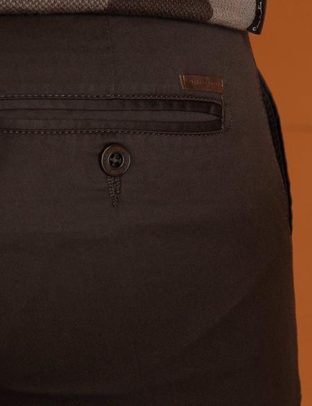 Kahverengi Slim Fit Kanvas Pantolon - 50194244081