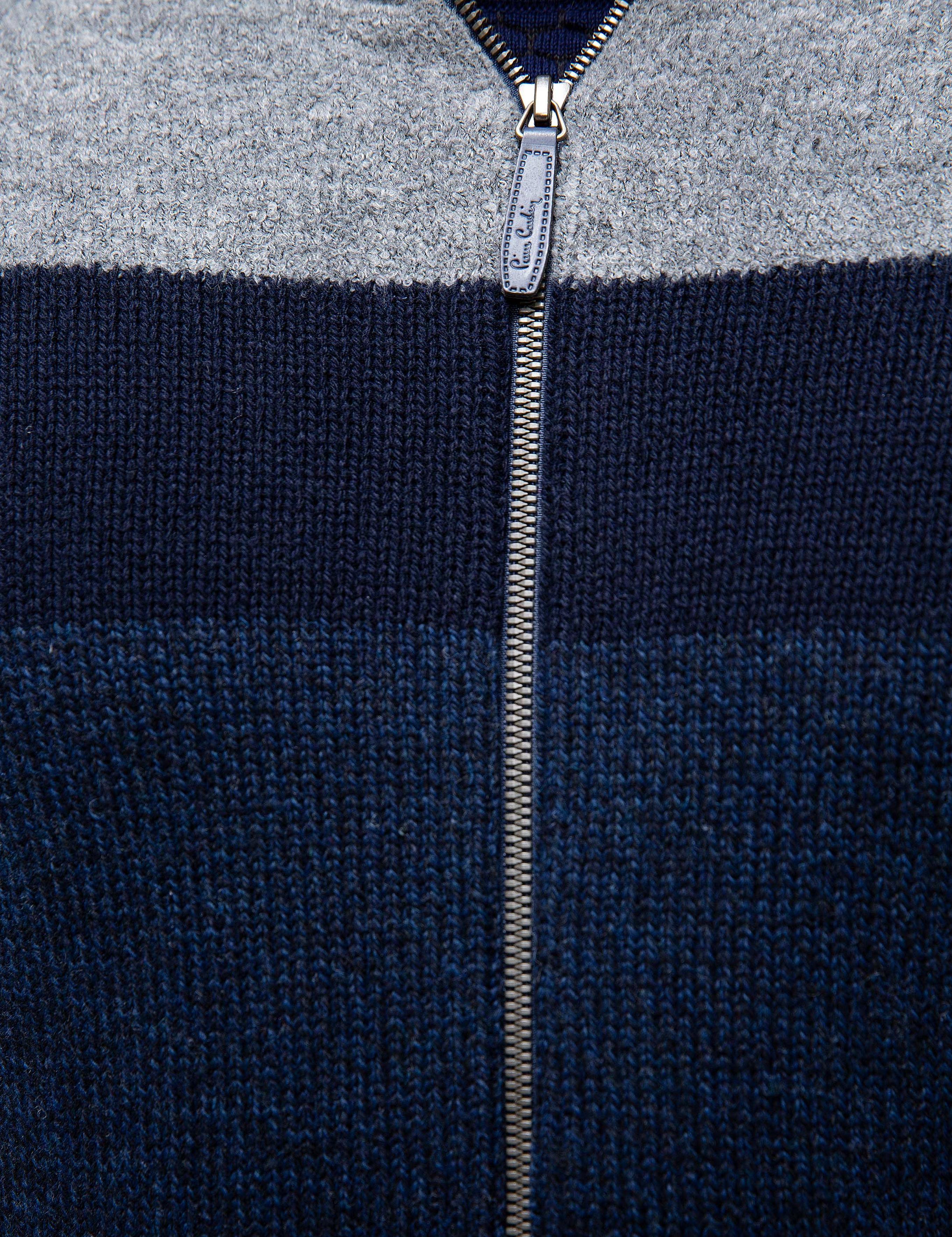 Lacivert Slim Fit Triko Hırka