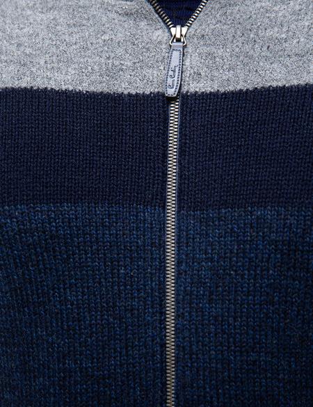 Lacivert Slim Fit Triko Hırka - 50194746014