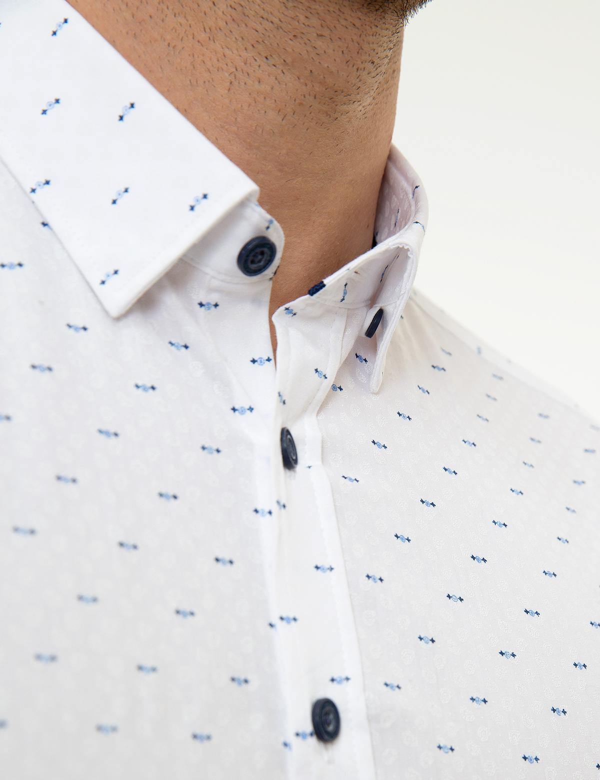 Beyaz Slim Fit Gömlek - 50194689006