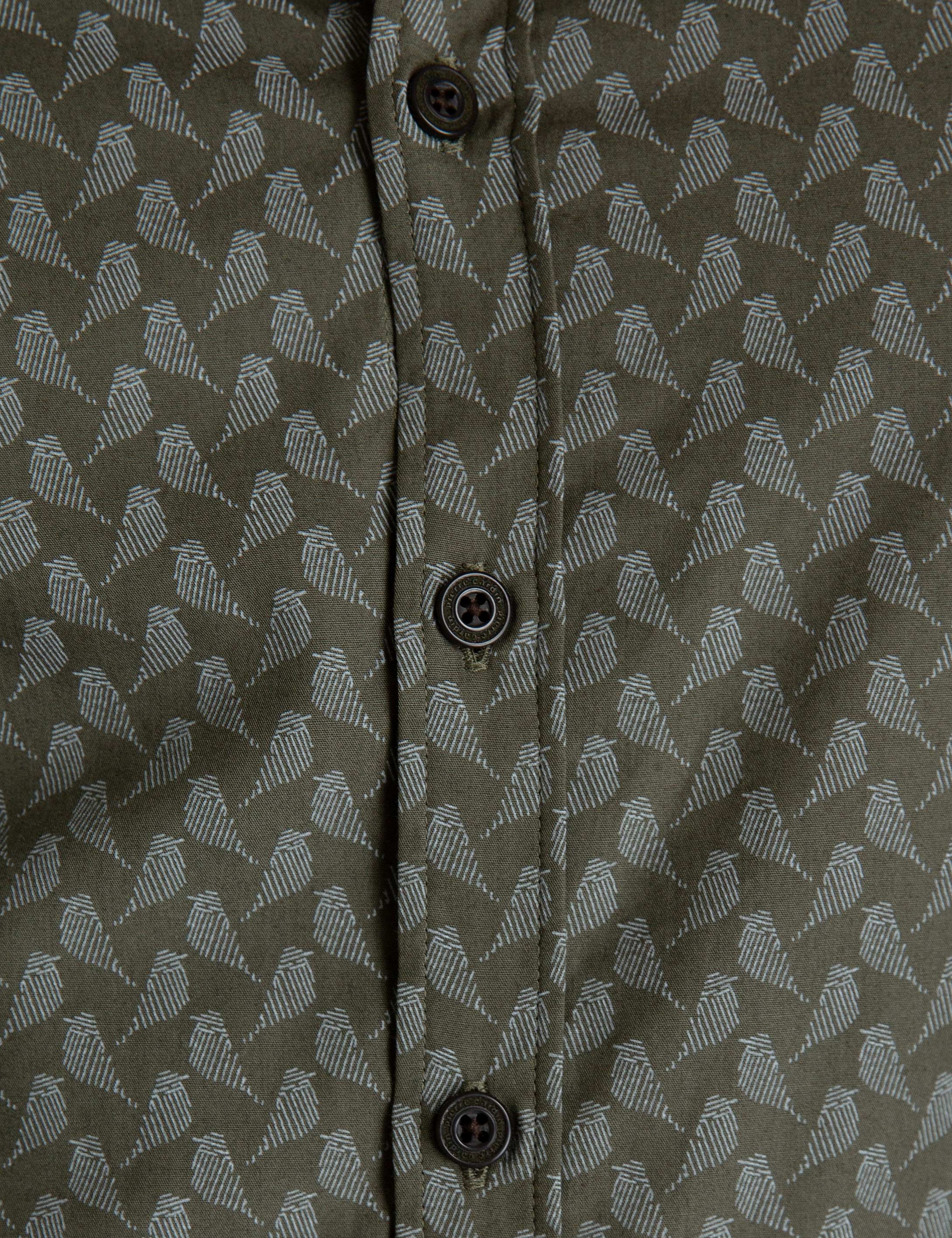 Haki Slim Fit Gömlek - Image 5