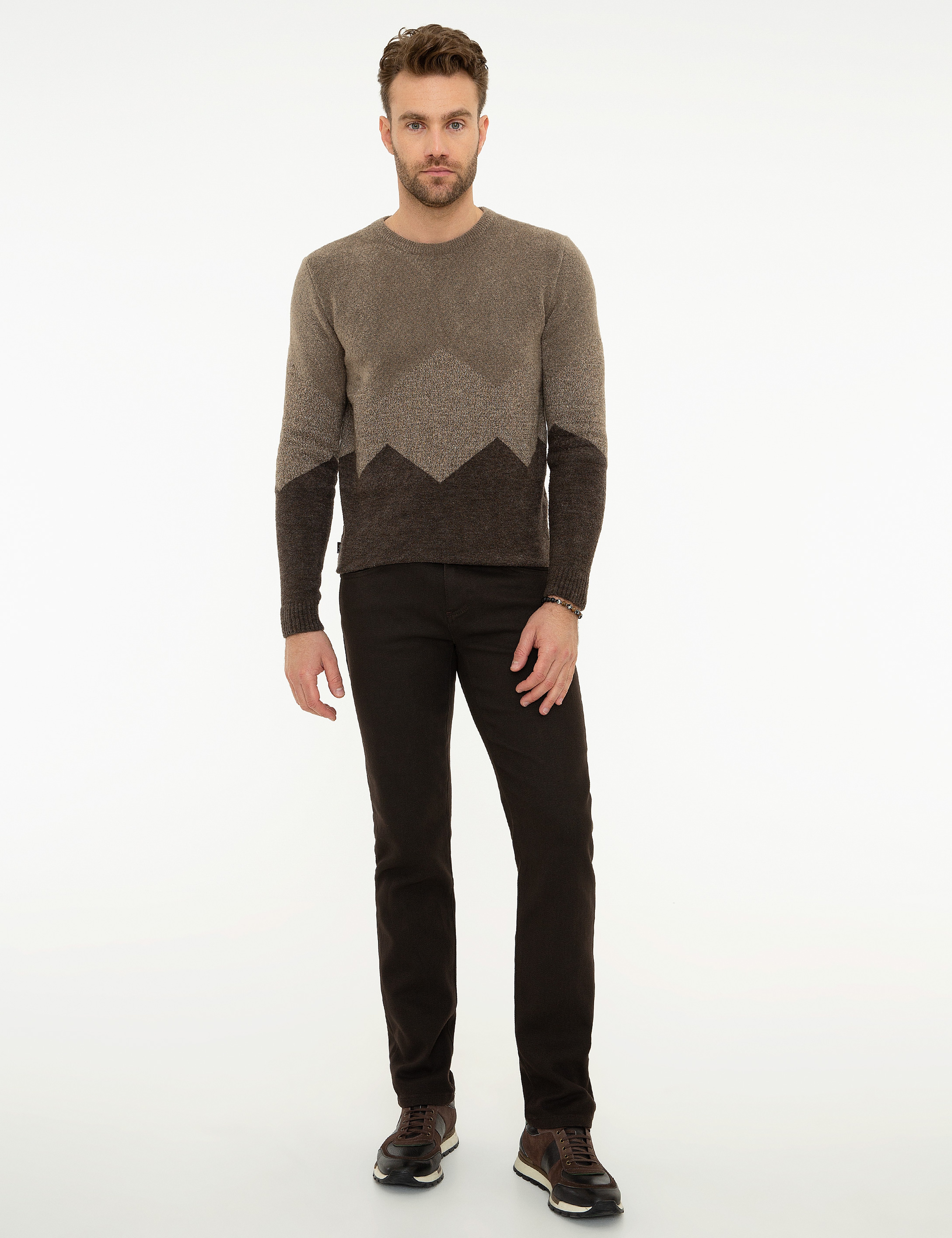 Vizon Slim Fit Bisiklet Yaka Triko Kazak - Image 5