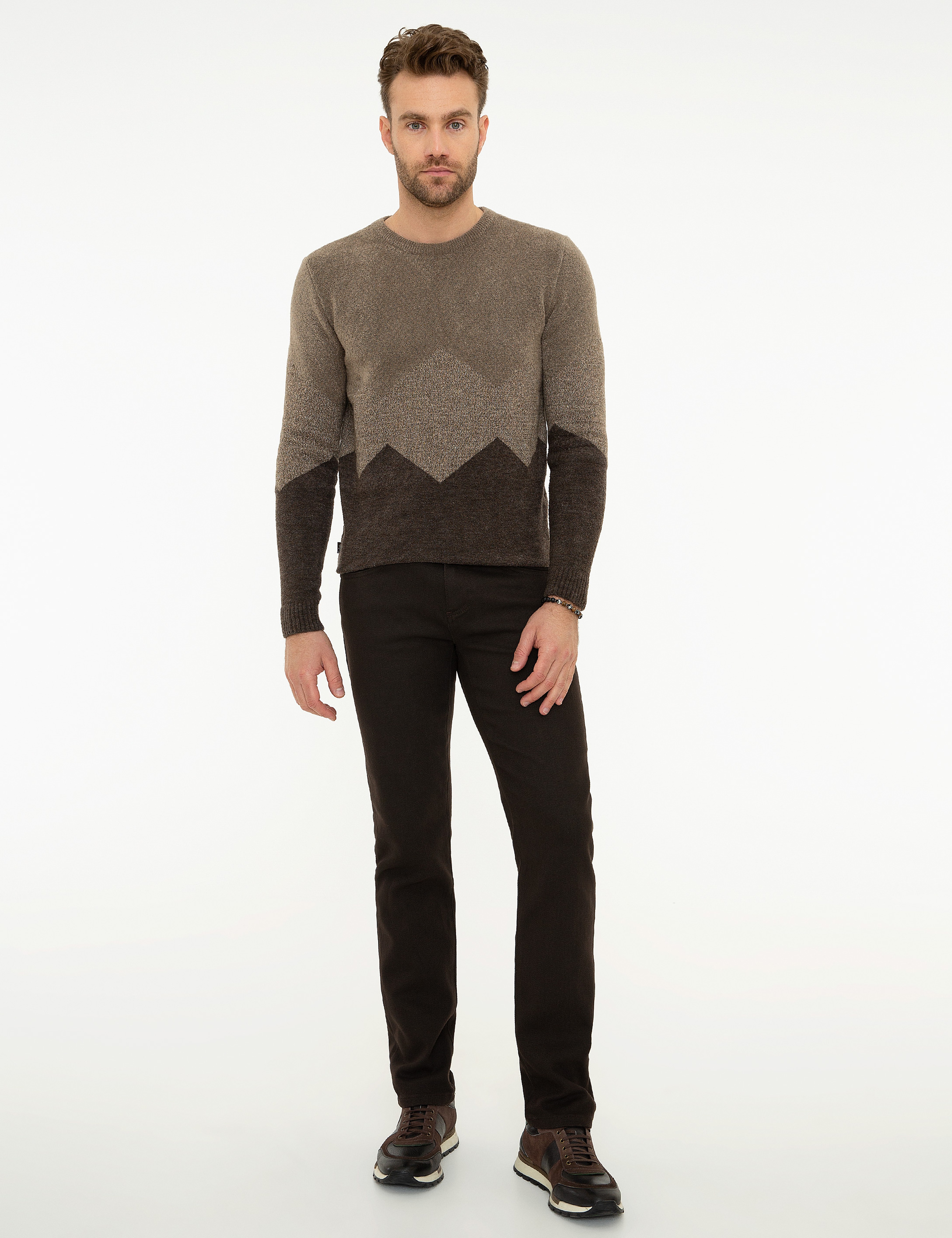 Vizon Slim Fit Bisiklet Yaka Triko Kazak