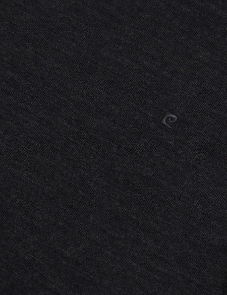 Antrasit Gri Melanj Slim Fit Basic Triko Kazak - 50179042023