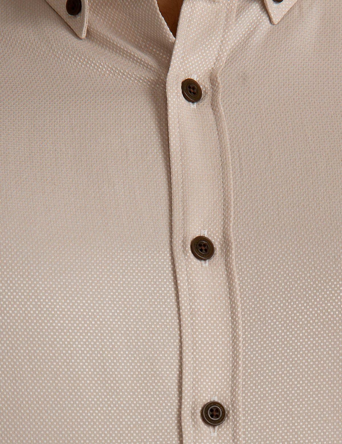 Bej Slim Fit Gömlek - 50194486050