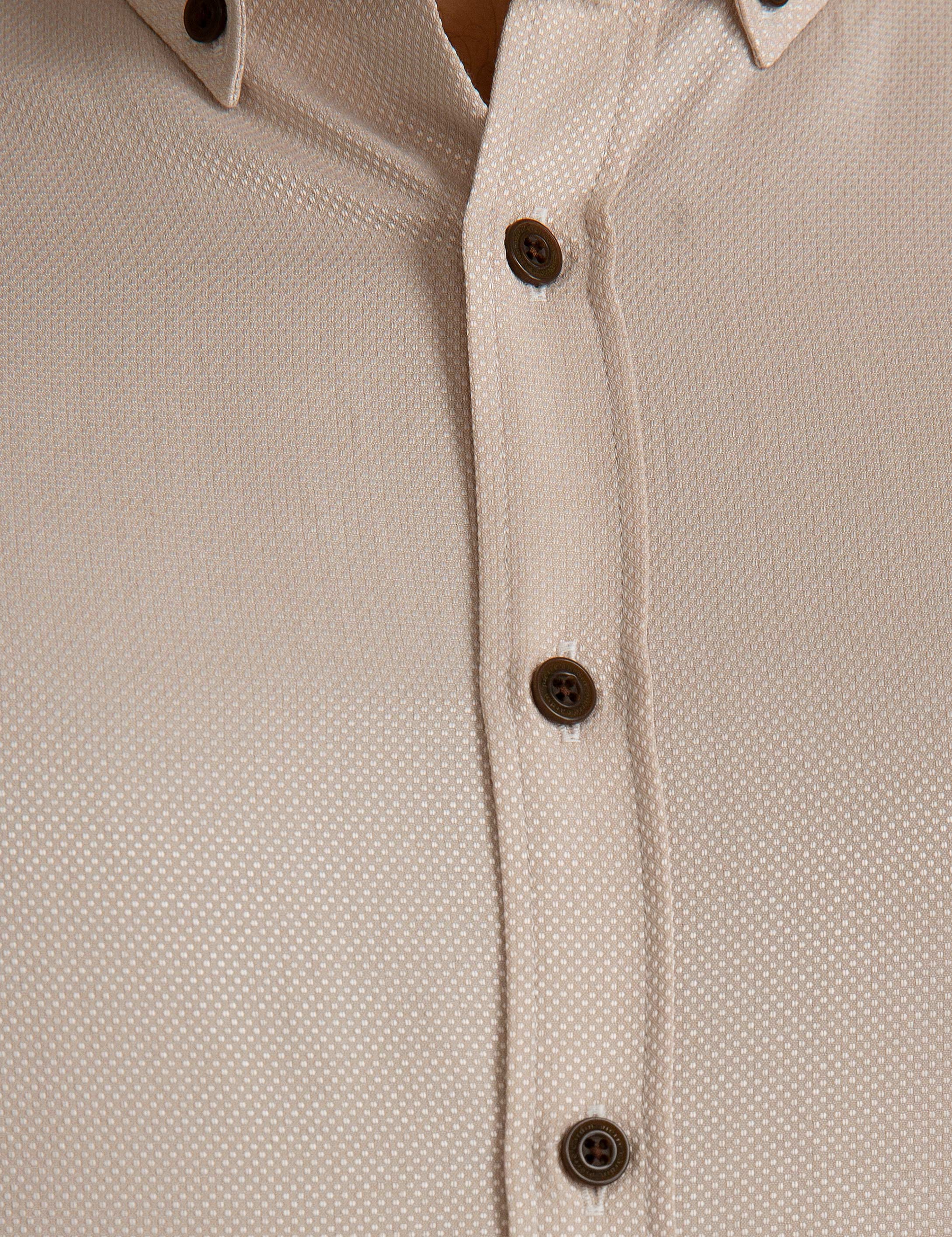 Bej Slim Fit Gömlek - Image 5