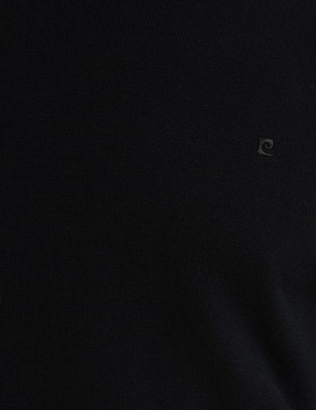 Siyah Slim Fit Basic Triko Kazak - 50194204033