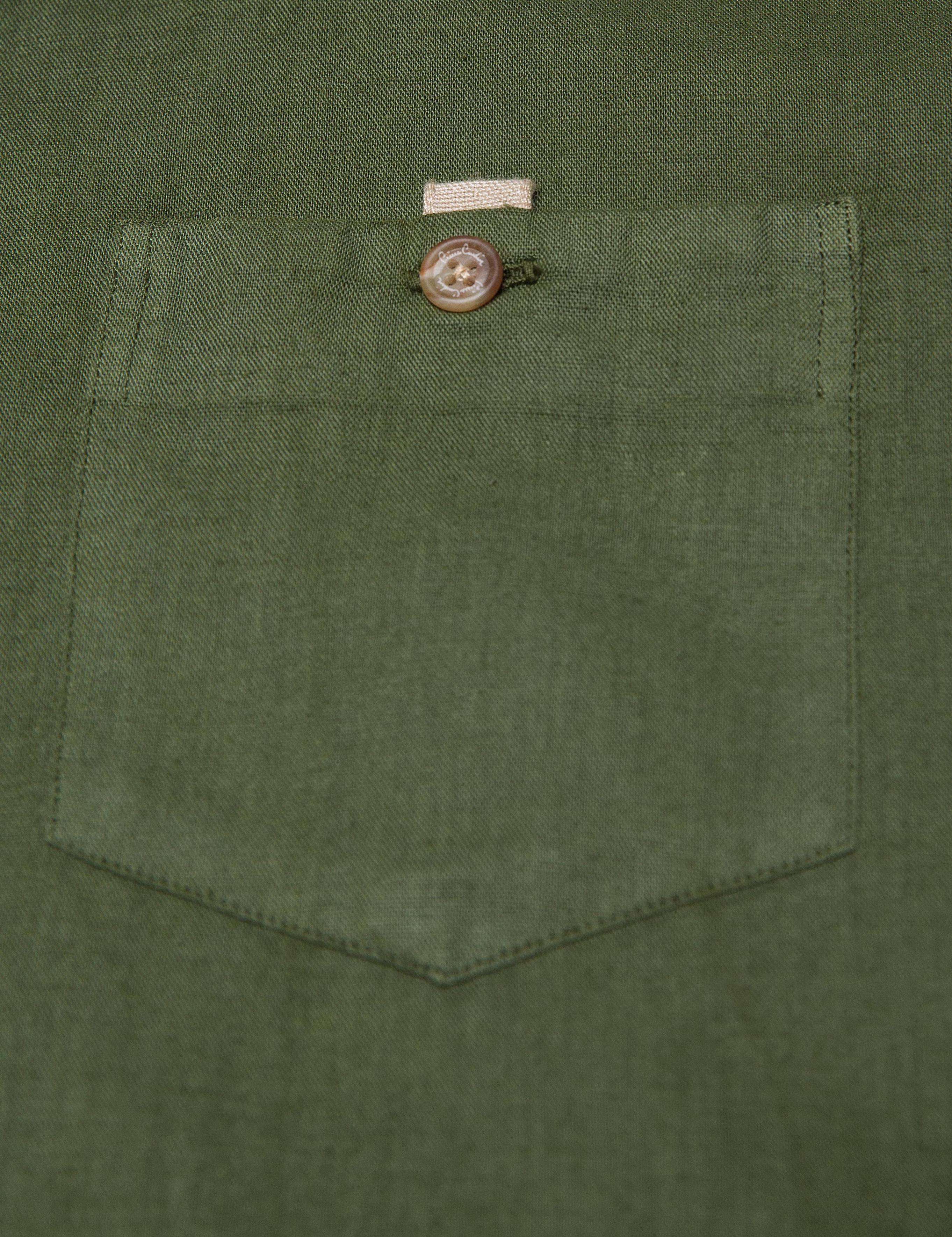 Yeşil Slim Fit Kısa Kollu Gömlek