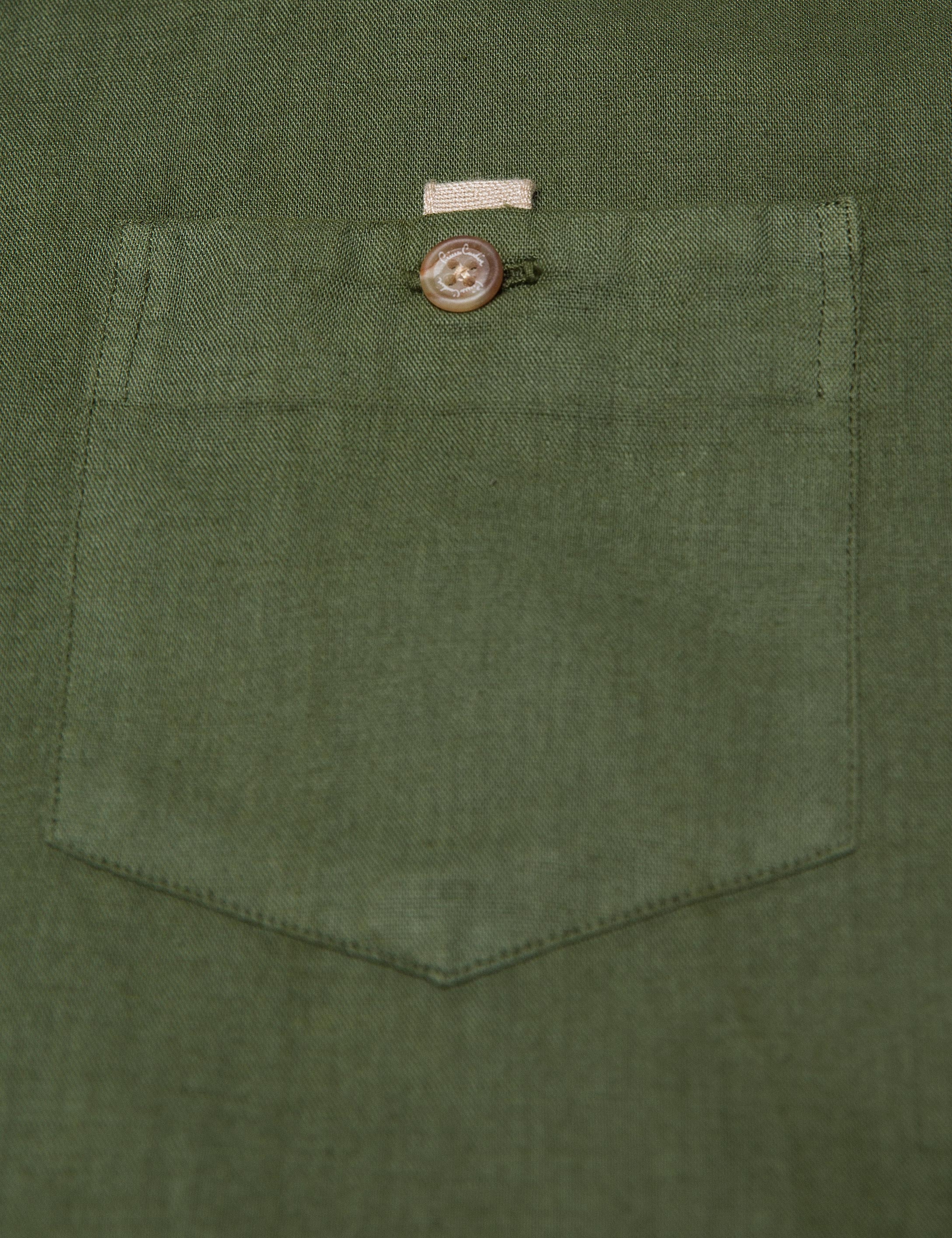 Yeşil Slim Fit Kısa Kollu Gömlek
