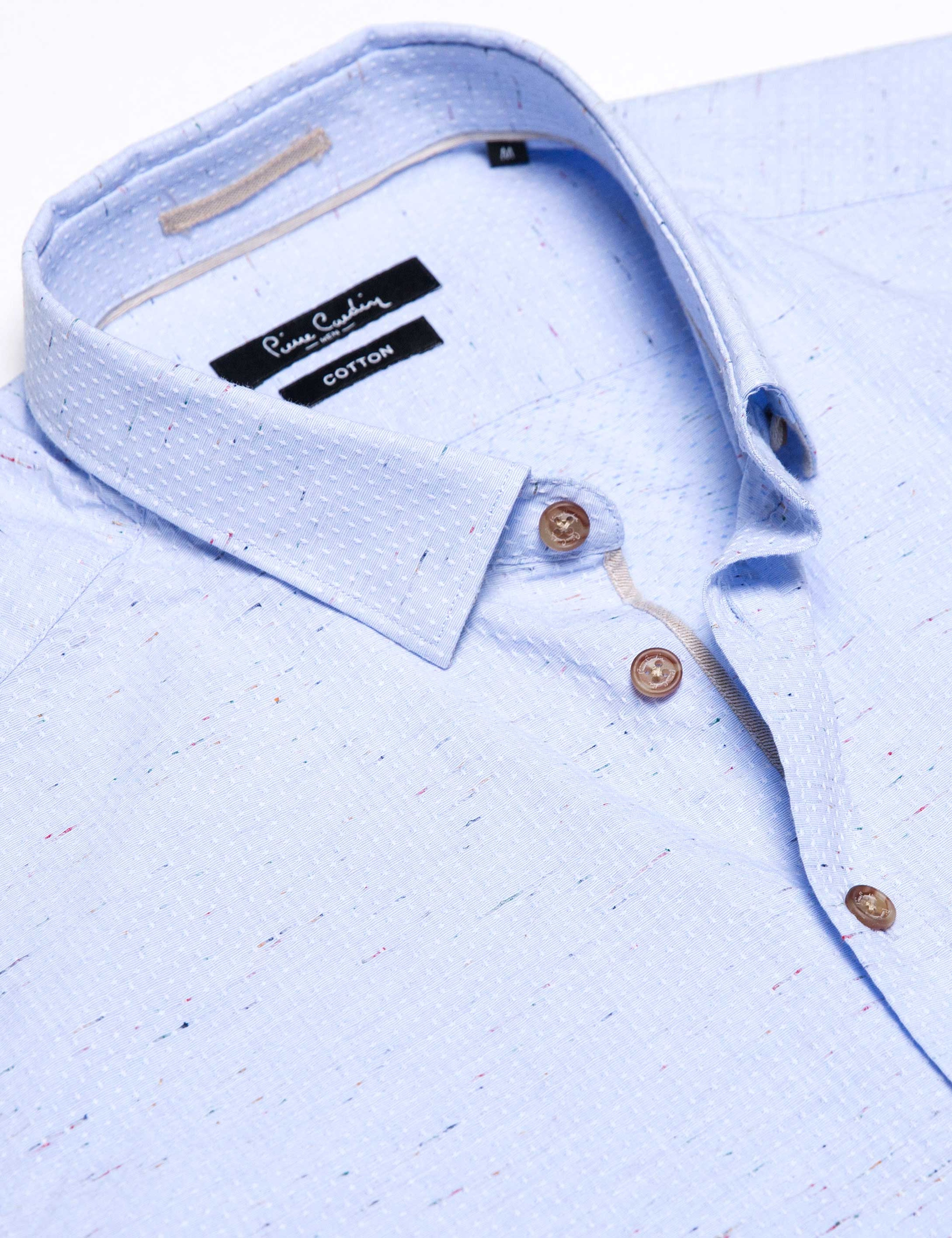 Açık Mavi Slim Fit Gömlek - Image 5