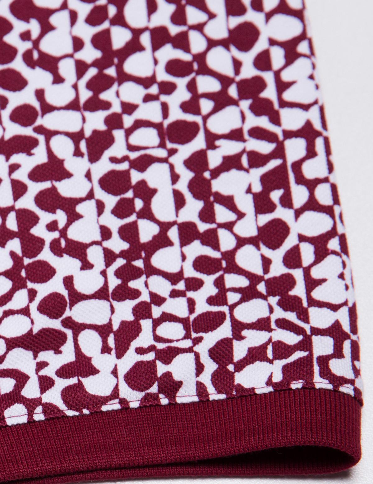 Bordo Slim Fit Polo Yaka Tişört - 50185848023