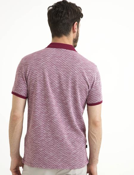 Bordo Slim Fit Polo Yaka Tişört - 50185875021