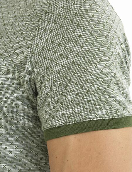 Yeşil Slim Fit Tişört - 50185875037