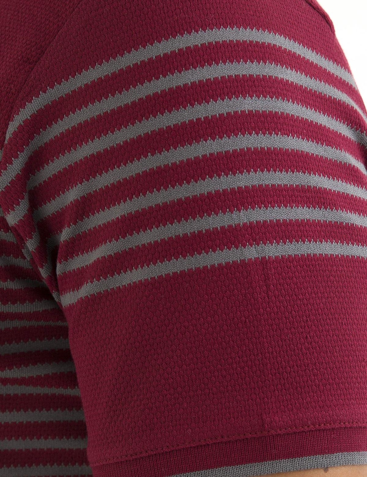 Bordo Slim Fit Tişört - 50185913002