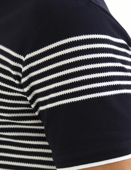 Lacivert Slim Fit Polo Yaka T-Shirt - 50185913033