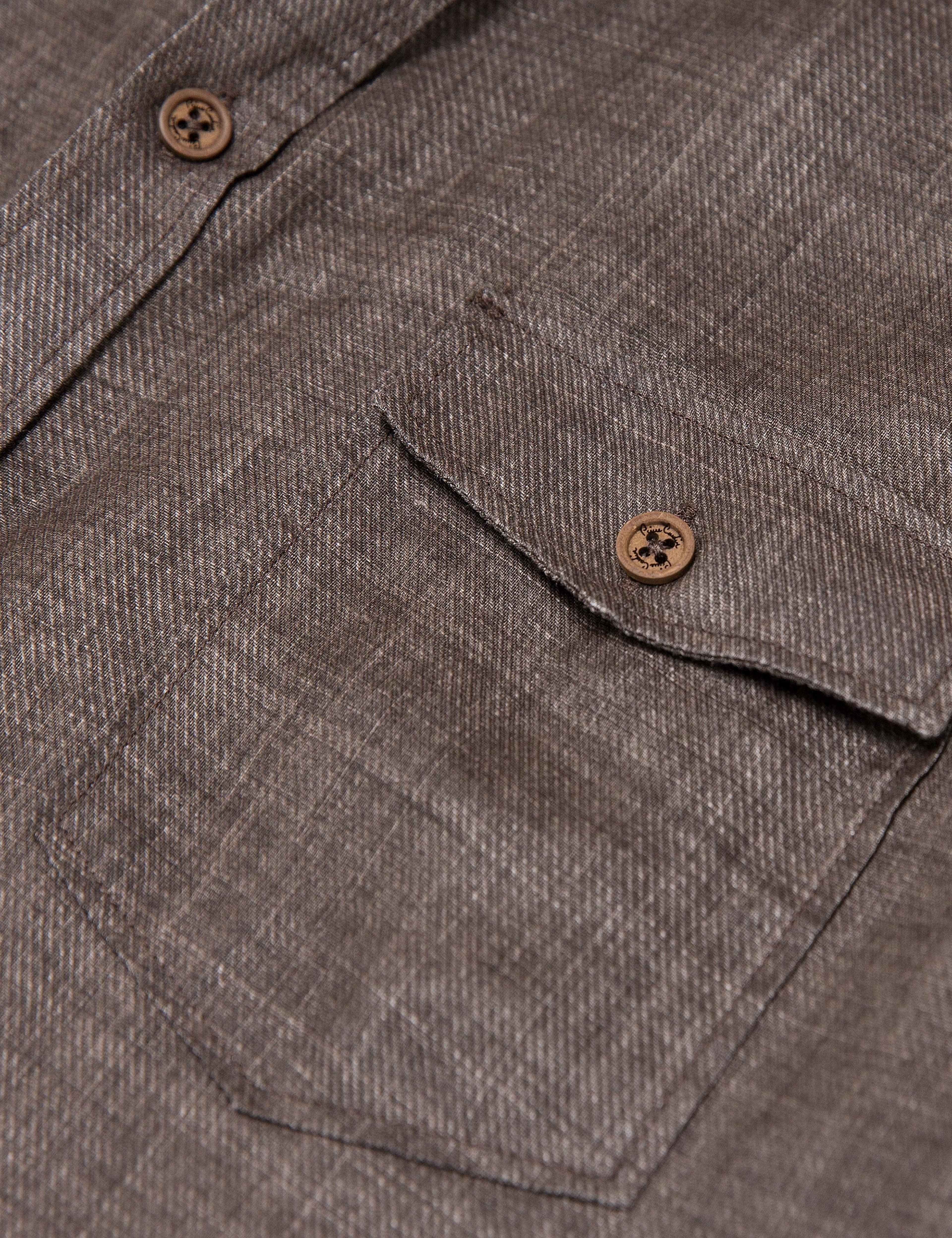 Kahverengi Slim Fit Kısa Kollu Gömlek - Image 5