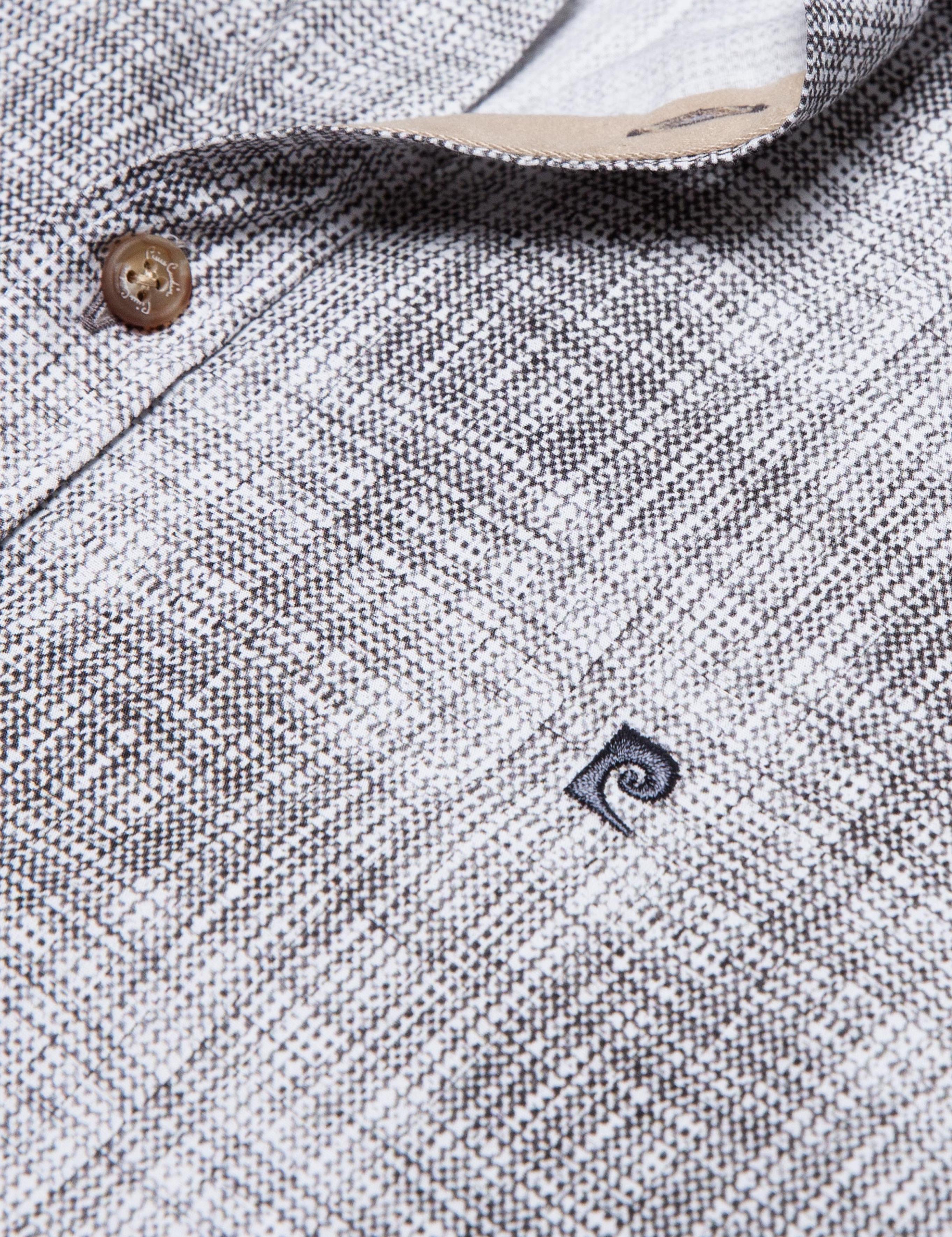 Antrasit Detaylı Beyaz Slim Fit Gömlek