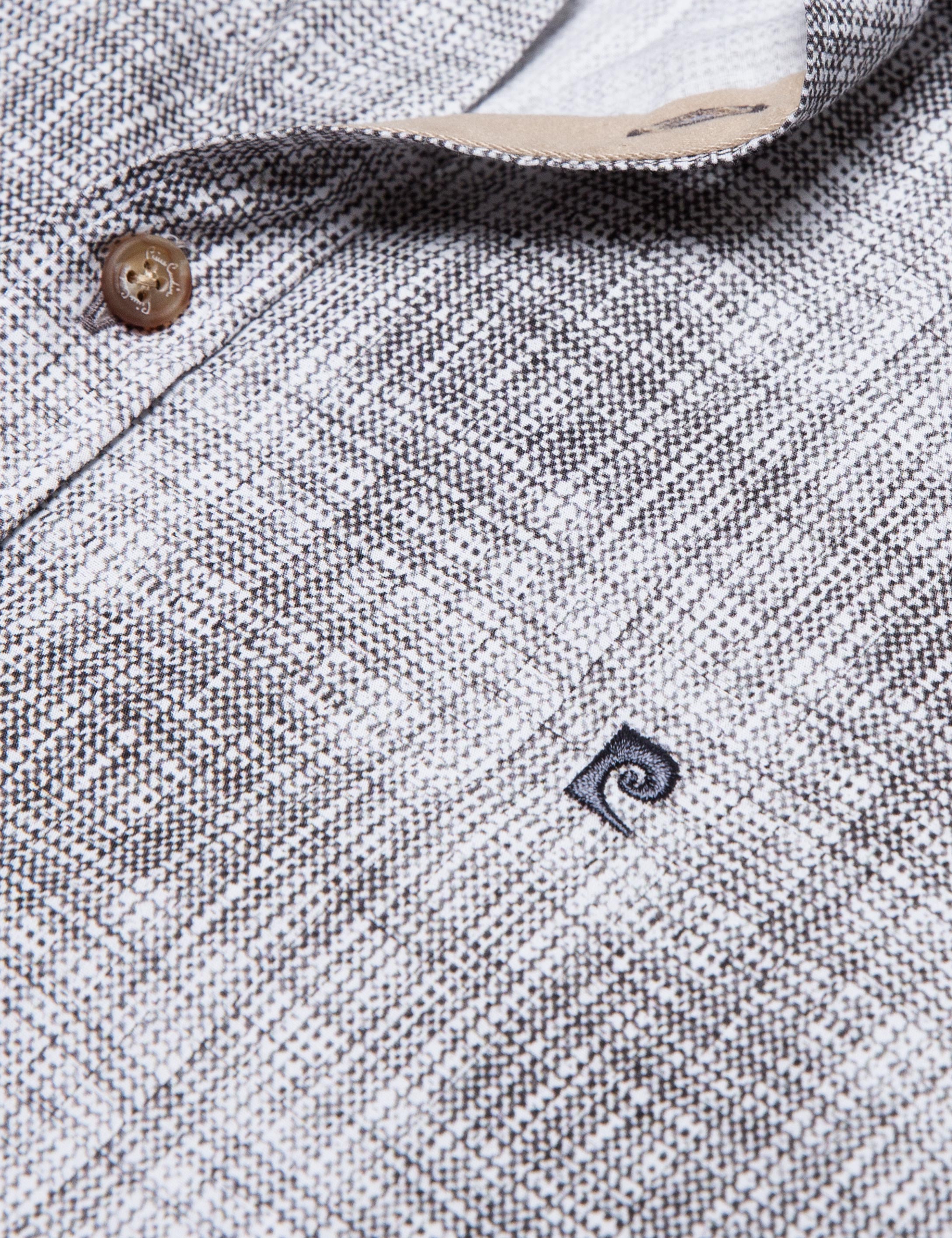 Antrasit Detaylı Beyaz Slim Fit Gömlek