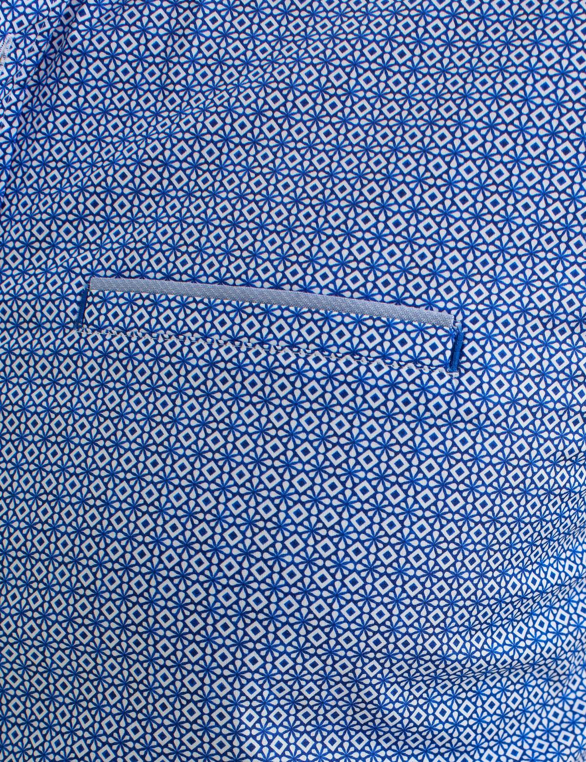 Saks Mavi Slim Fit Kısa Kollu Gömlek - 50186212005