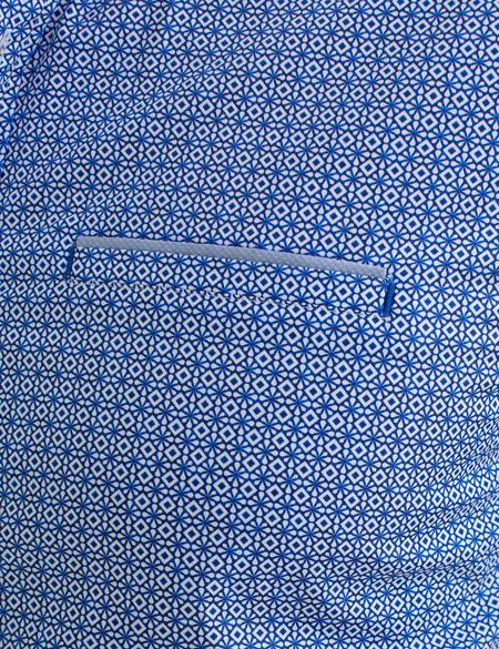 Saks Mavi Slim Fit Kısa Kollu Gömlek - 50186212005